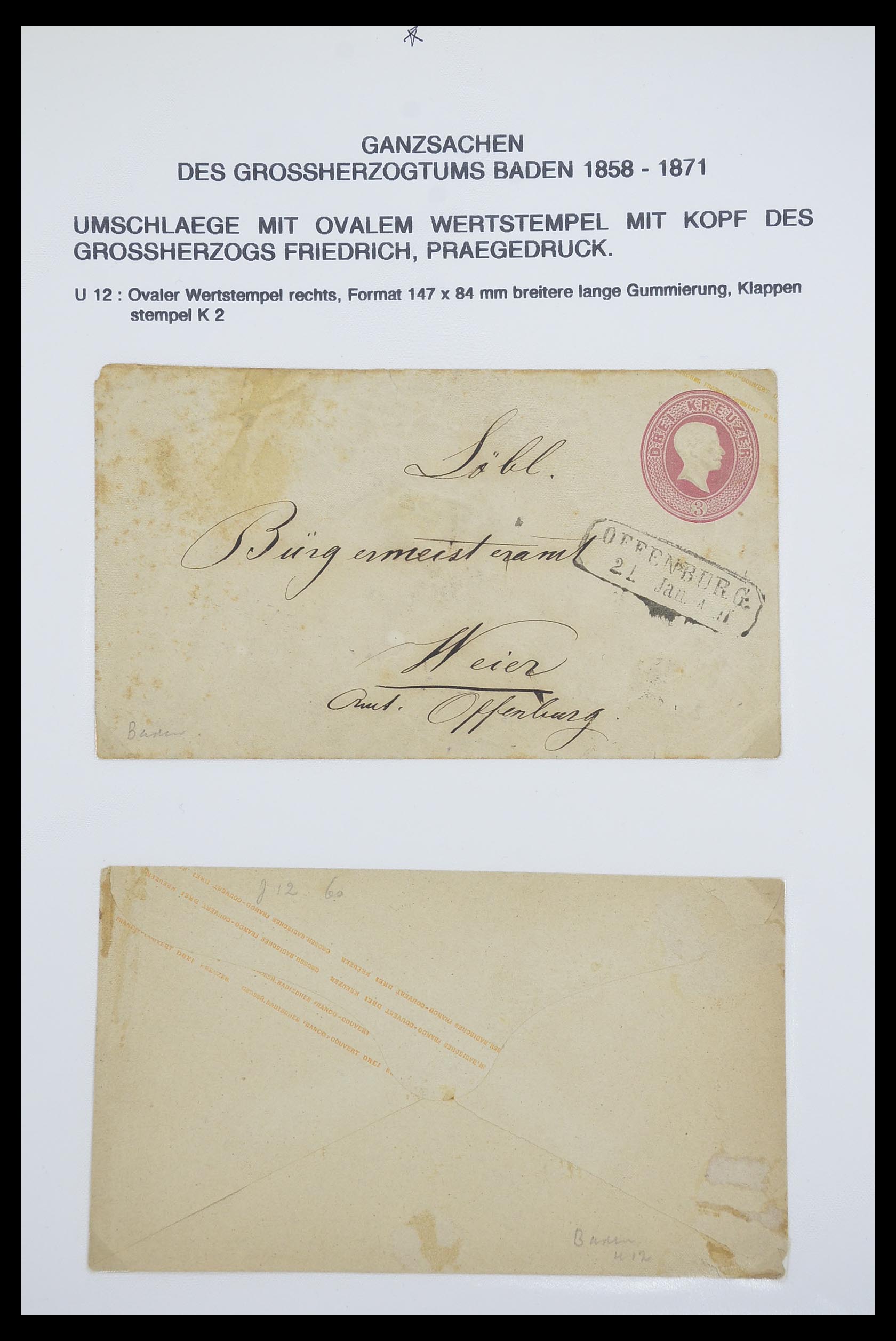33487 005 - Postzegelverzameling 33487 Oud Duitse Staten brieven 1858-1920.