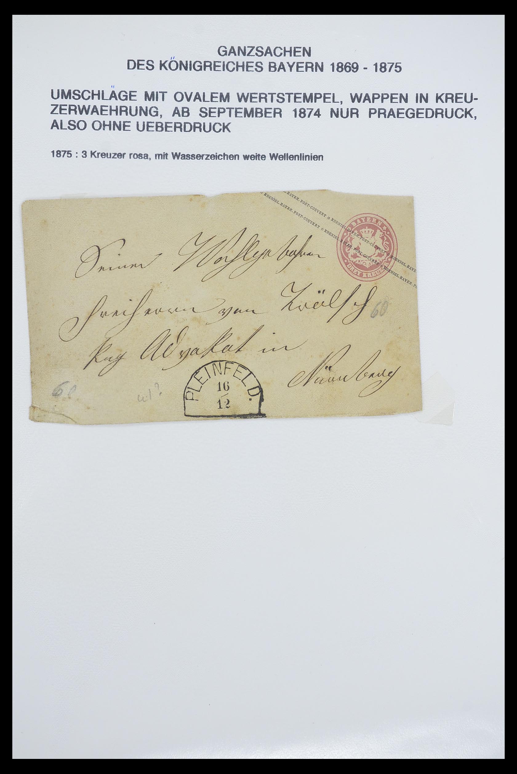 33487 008 - Postzegelverzameling 33487 Oud Duitse Staten brieven 1858-1920.
