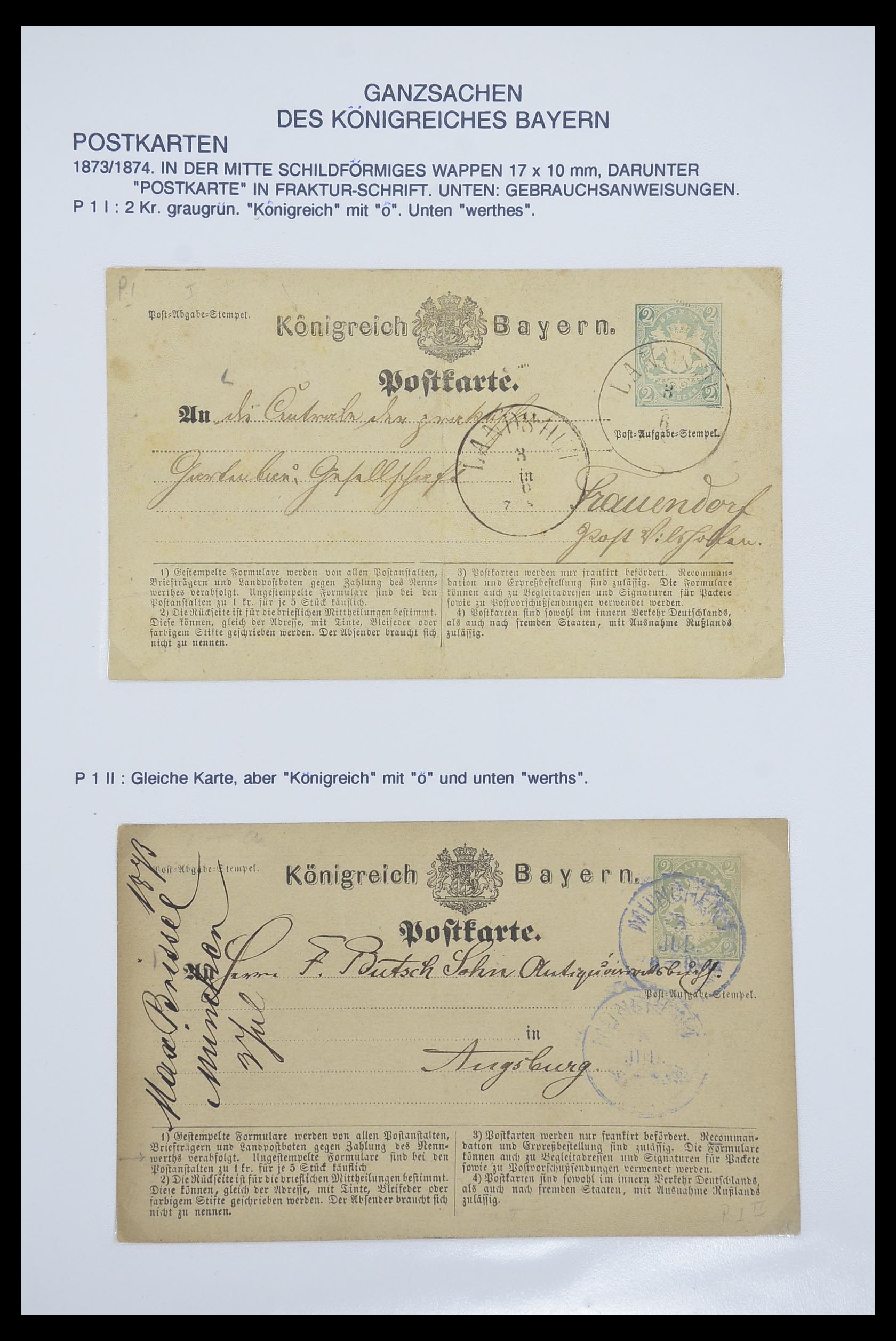 33487 010 - Stamp collection 33487 Old German States covers 1858-1920.