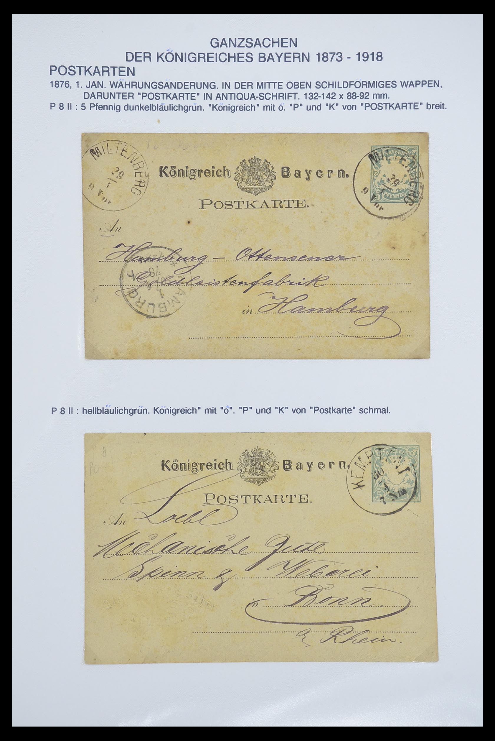 33487 015 - Stamp collection 33487 Old German States covers 1858-1920.
