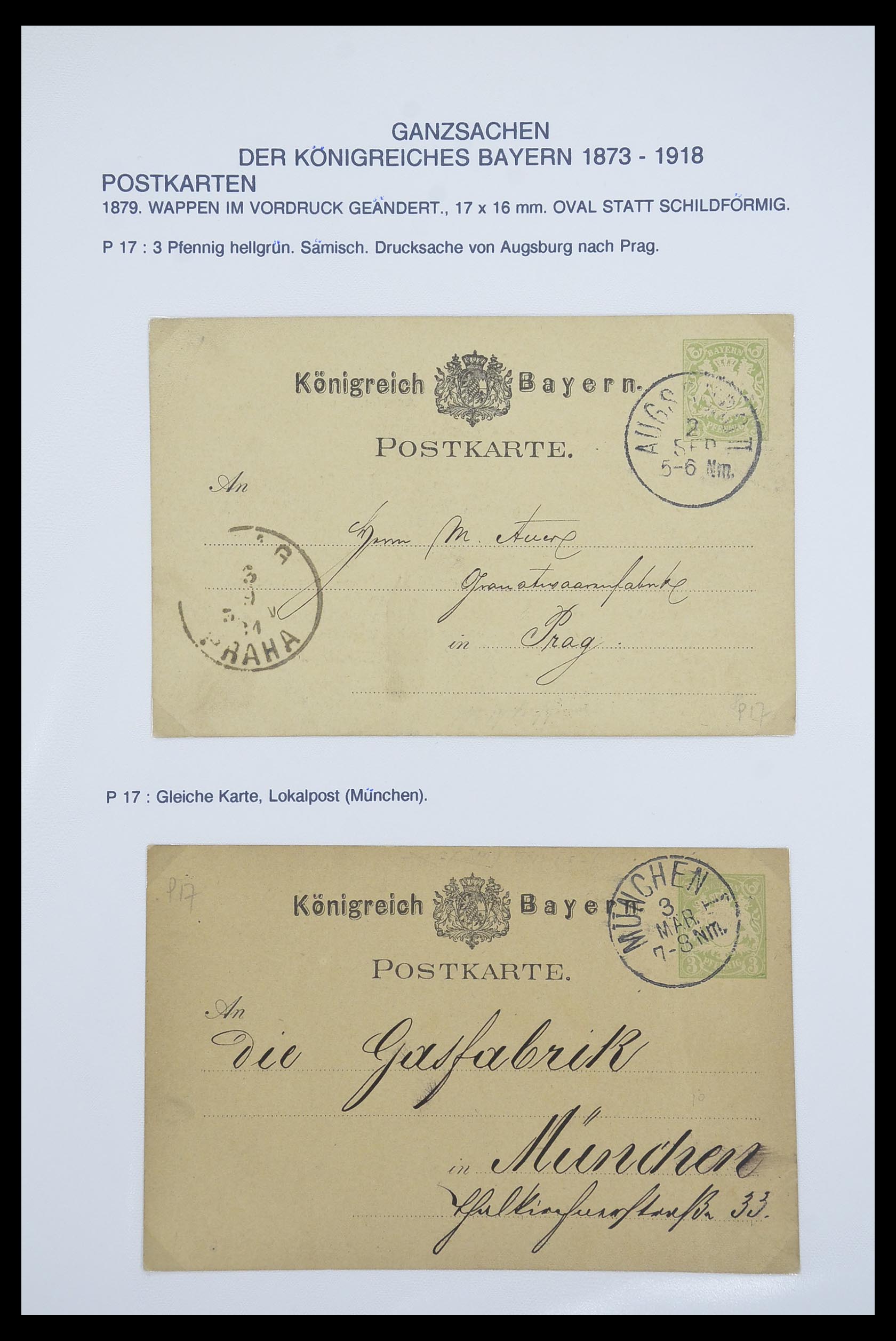 33487 021 - Postzegelverzameling 33487 Oud Duitse Staten brieven 1858-1920.