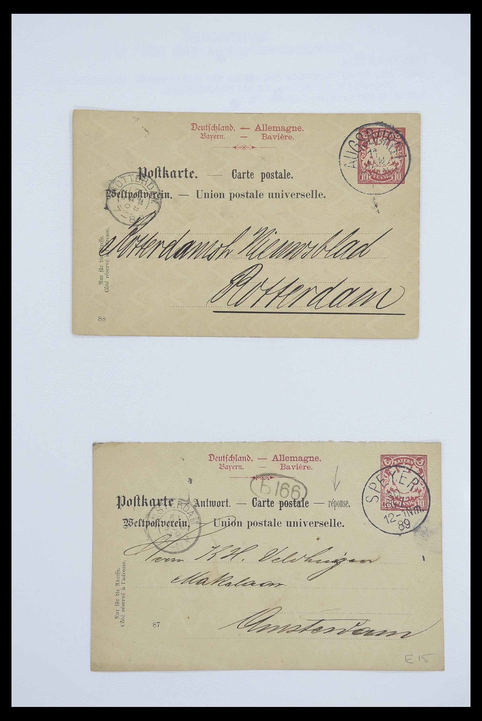 33487 027 - Postzegelverzameling 33487 Oud Duitse Staten brieven 1858-1920.
