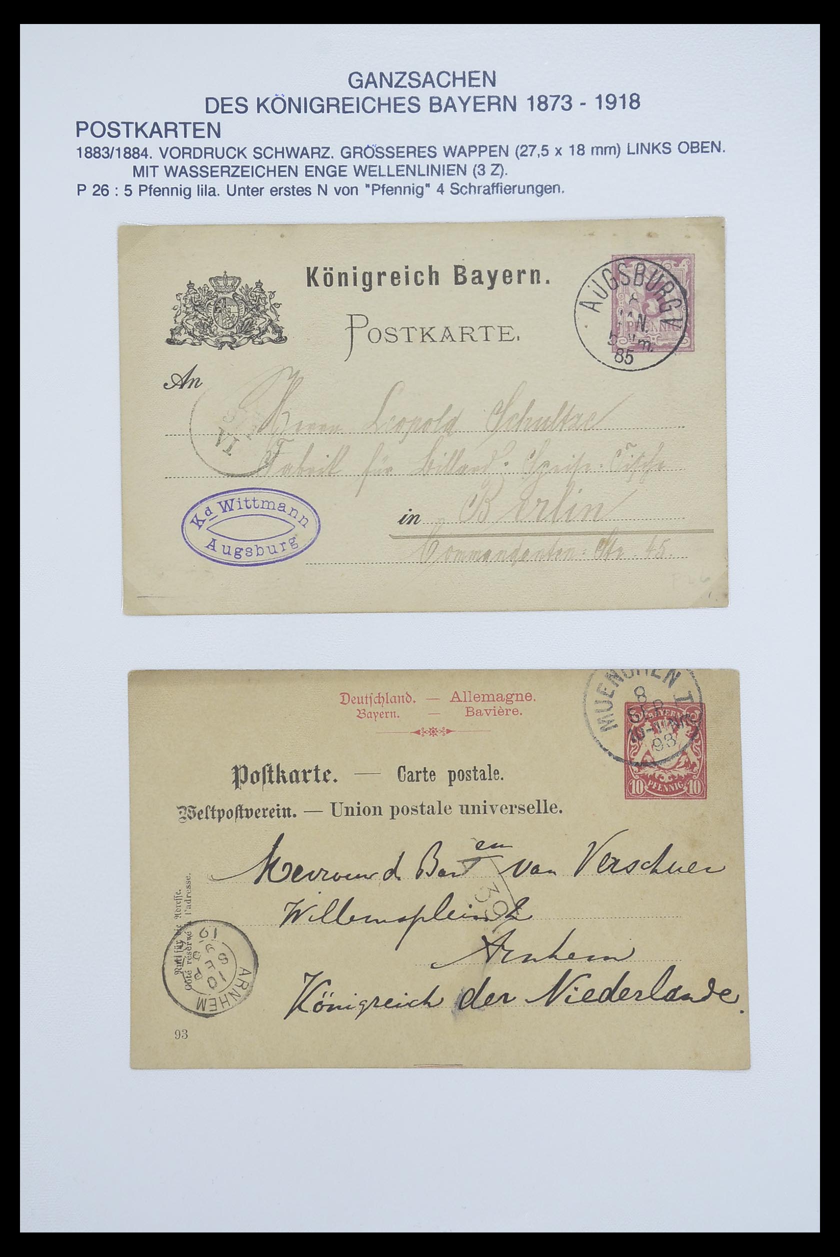 33487 029 - Stamp collection 33487 Old German States covers 1858-1920.