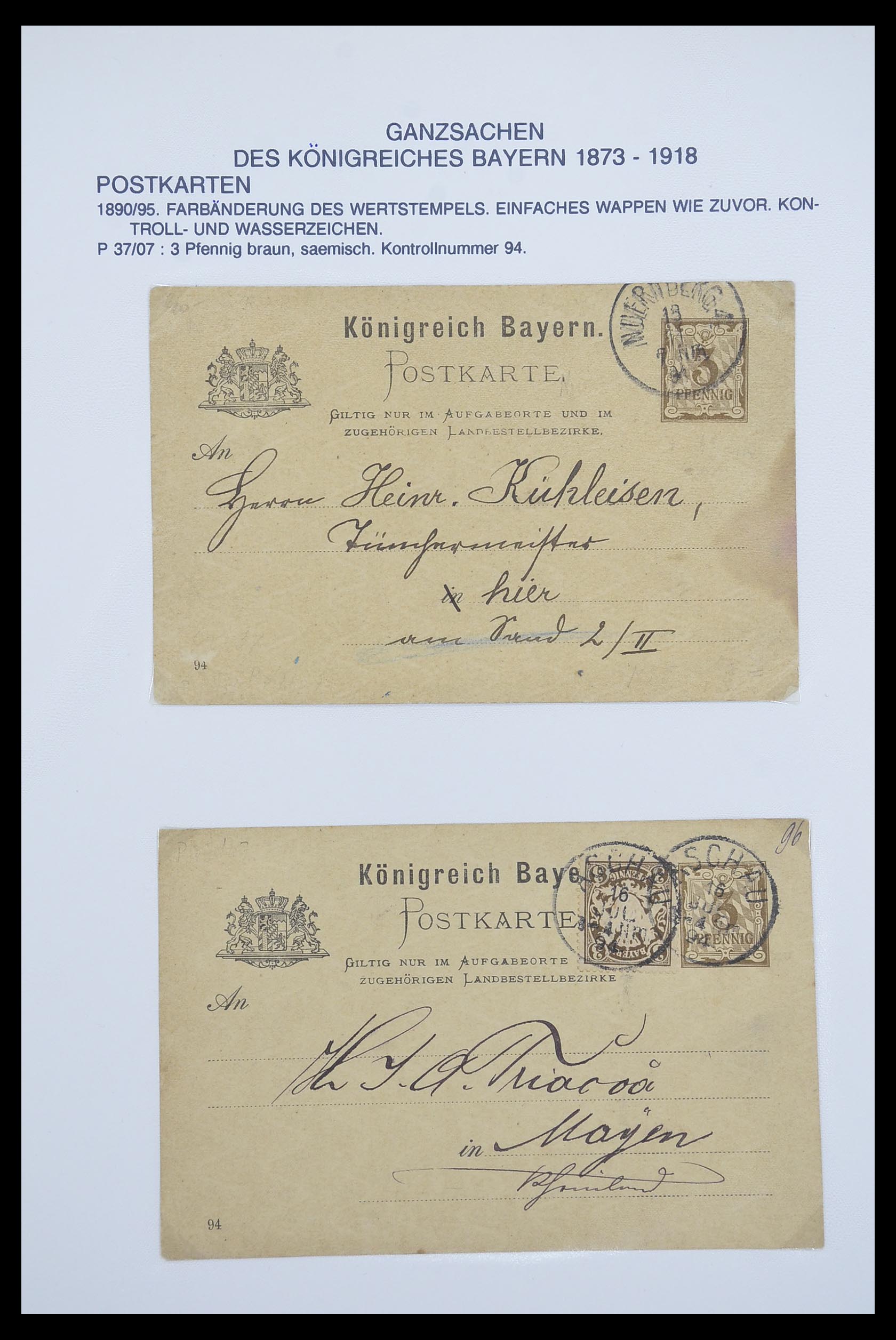 33487 034 - Stamp collection 33487 Old German States covers 1858-1920.