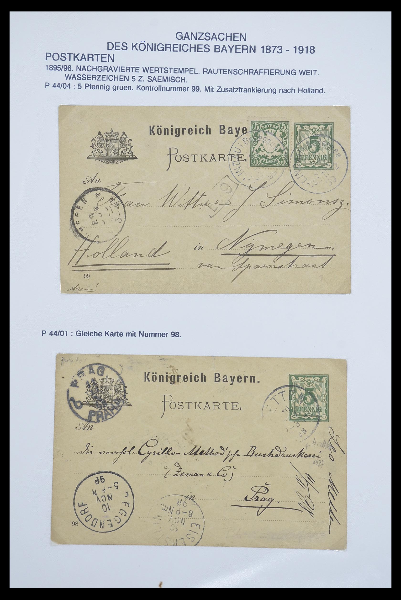 33487 039 - Postzegelverzameling 33487 Oud Duitse Staten brieven 1858-1920.