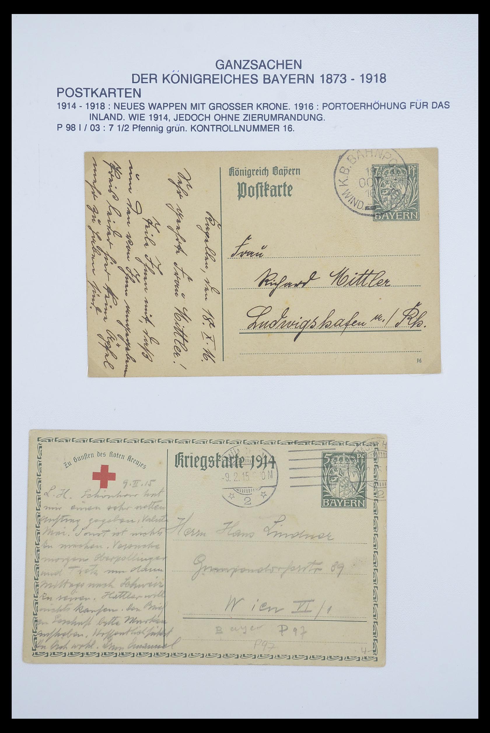 33487 055 - Stamp collection 33487 Old German States covers 1858-1920.