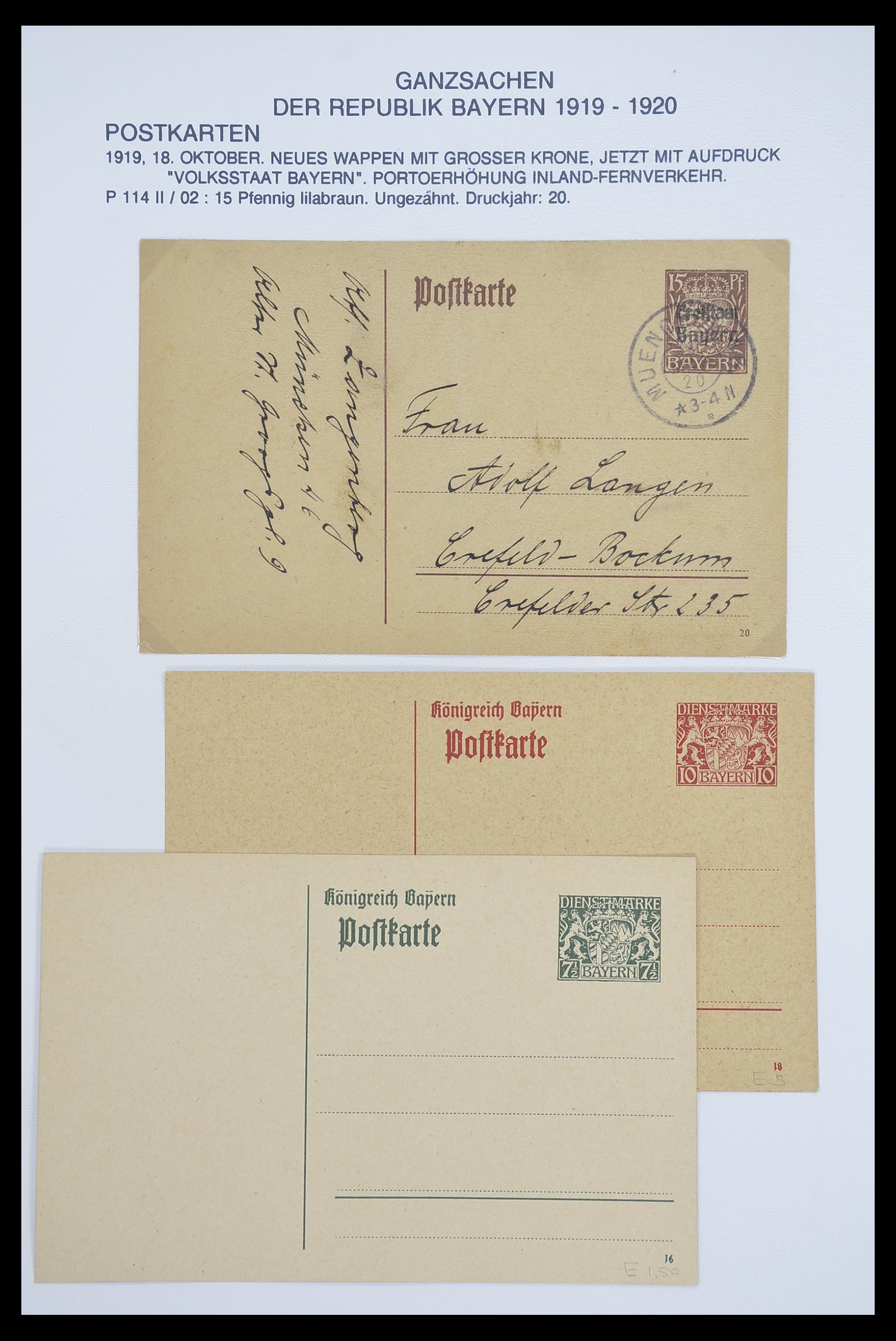 33487 057 - Stamp collection 33487 Old German States covers 1858-1920.
