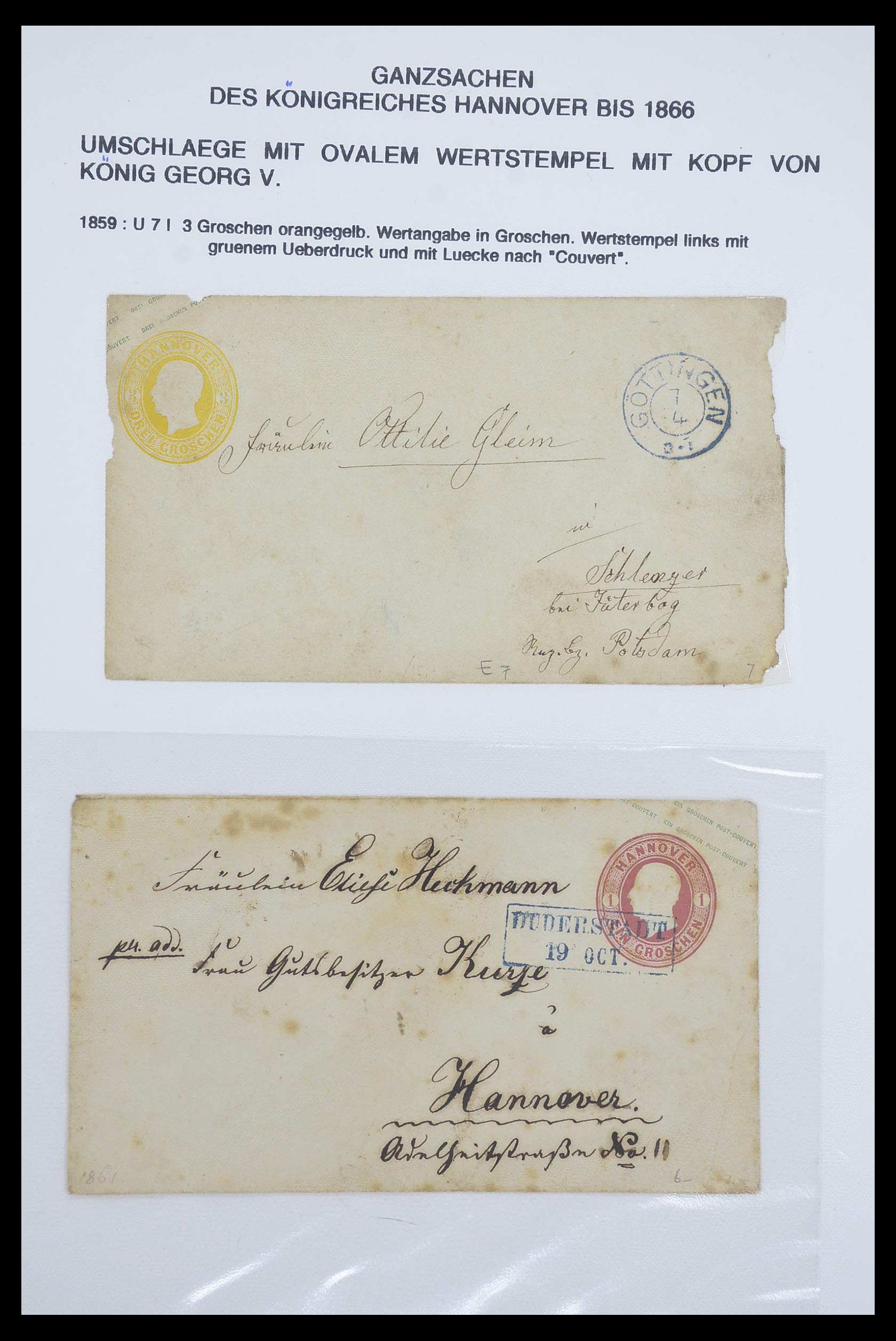 33487 067 - Stamp collection 33487 Old German States covers 1858-1920.