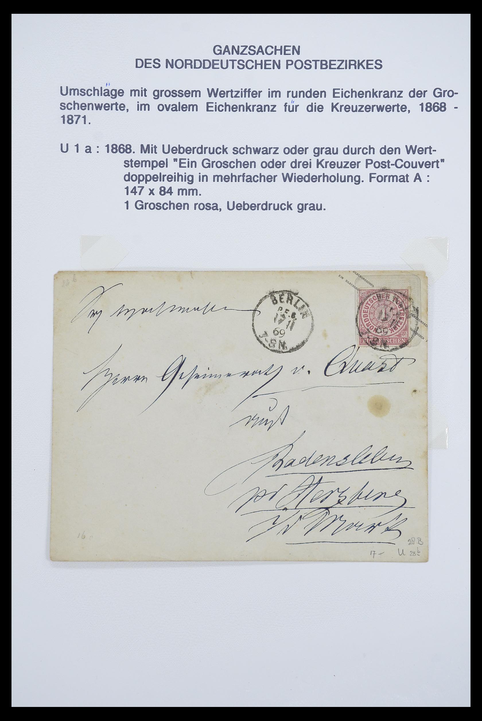 33487 081 - Stamp collection 33487 Old German States covers 1858-1920.