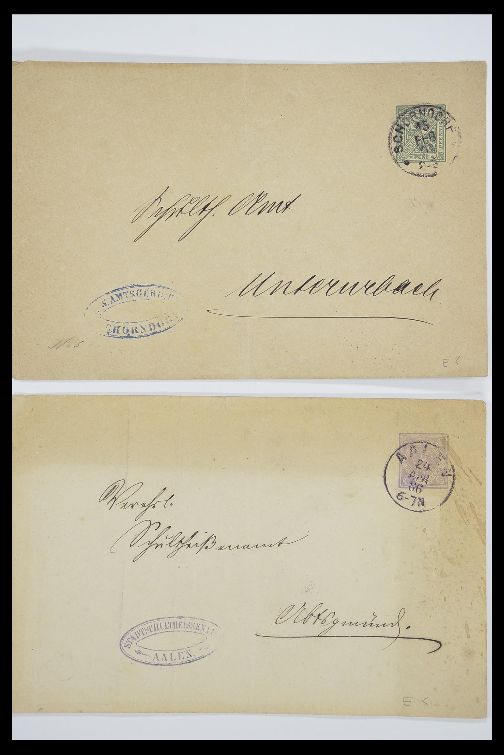 33487 121 - Stamp collection 33487 Old German States covers 1858-1920.