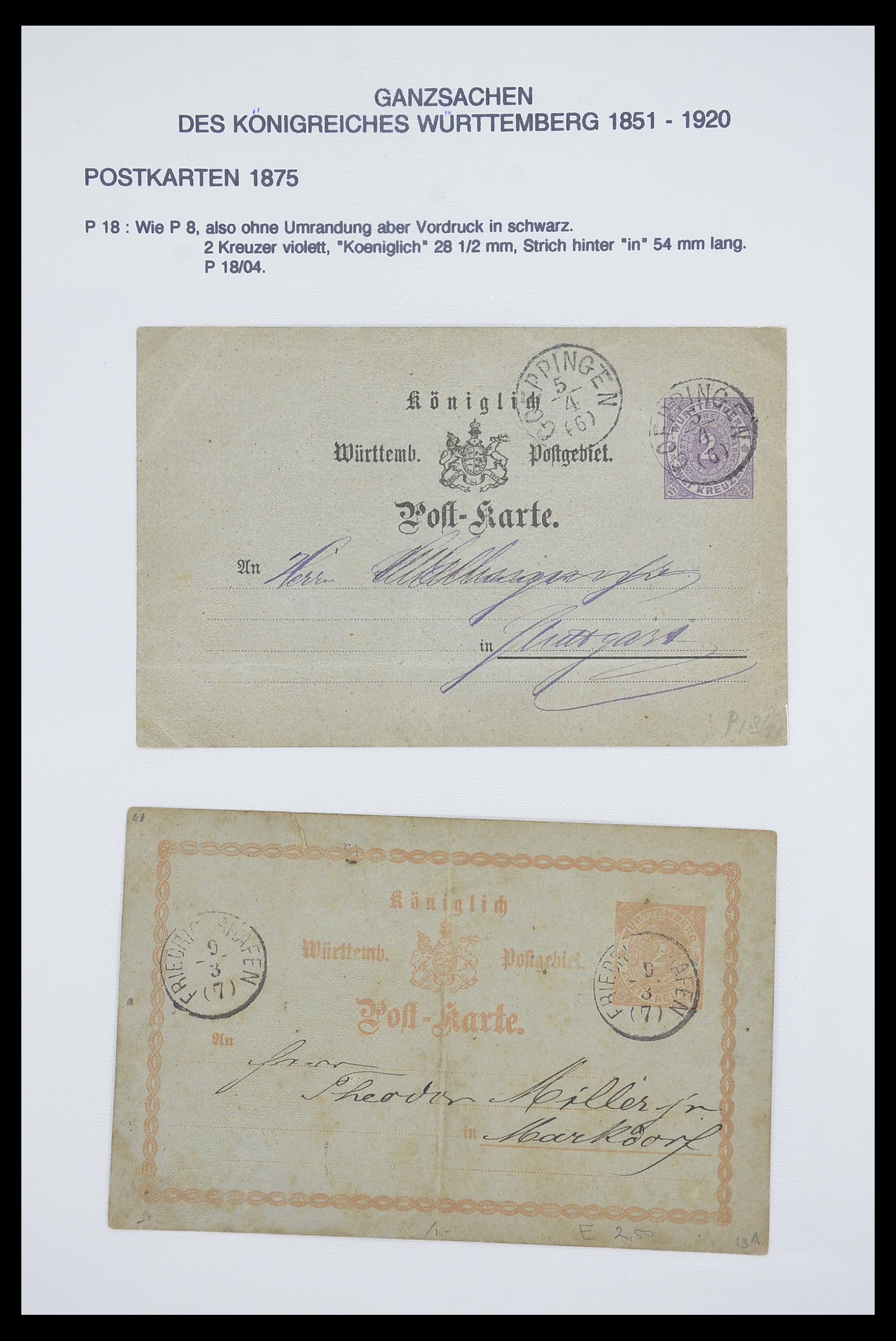 33487 127 - Stamp collection 33487 Old German States covers 1858-1920.
