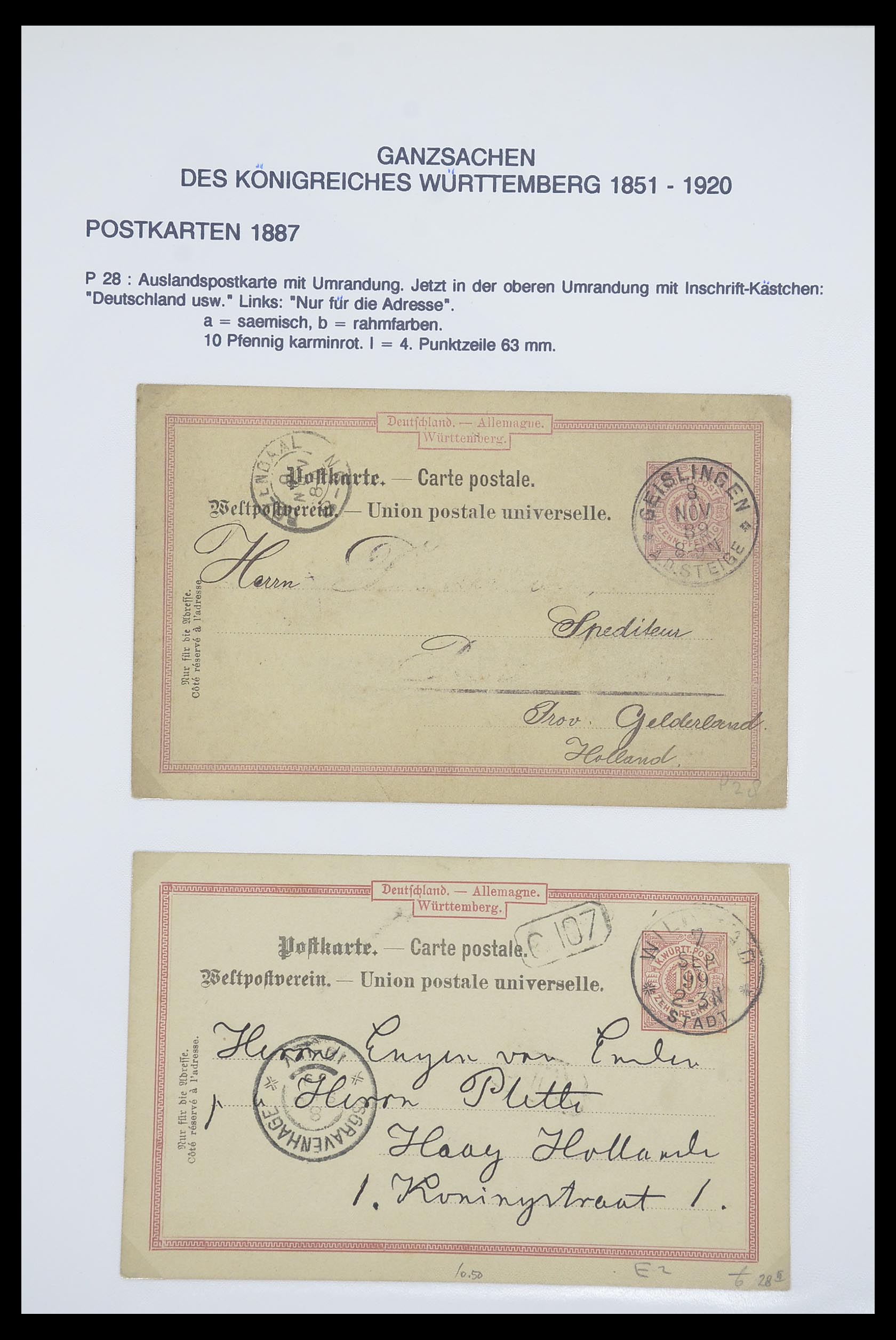 33487 136 - Stamp collection 33487 Old German States covers 1858-1920.