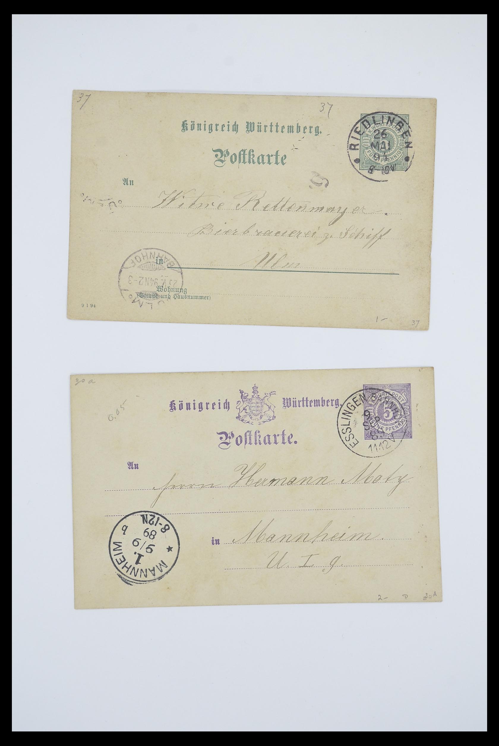 33487 139 - Stamp collection 33487 Old German States covers 1858-1920.