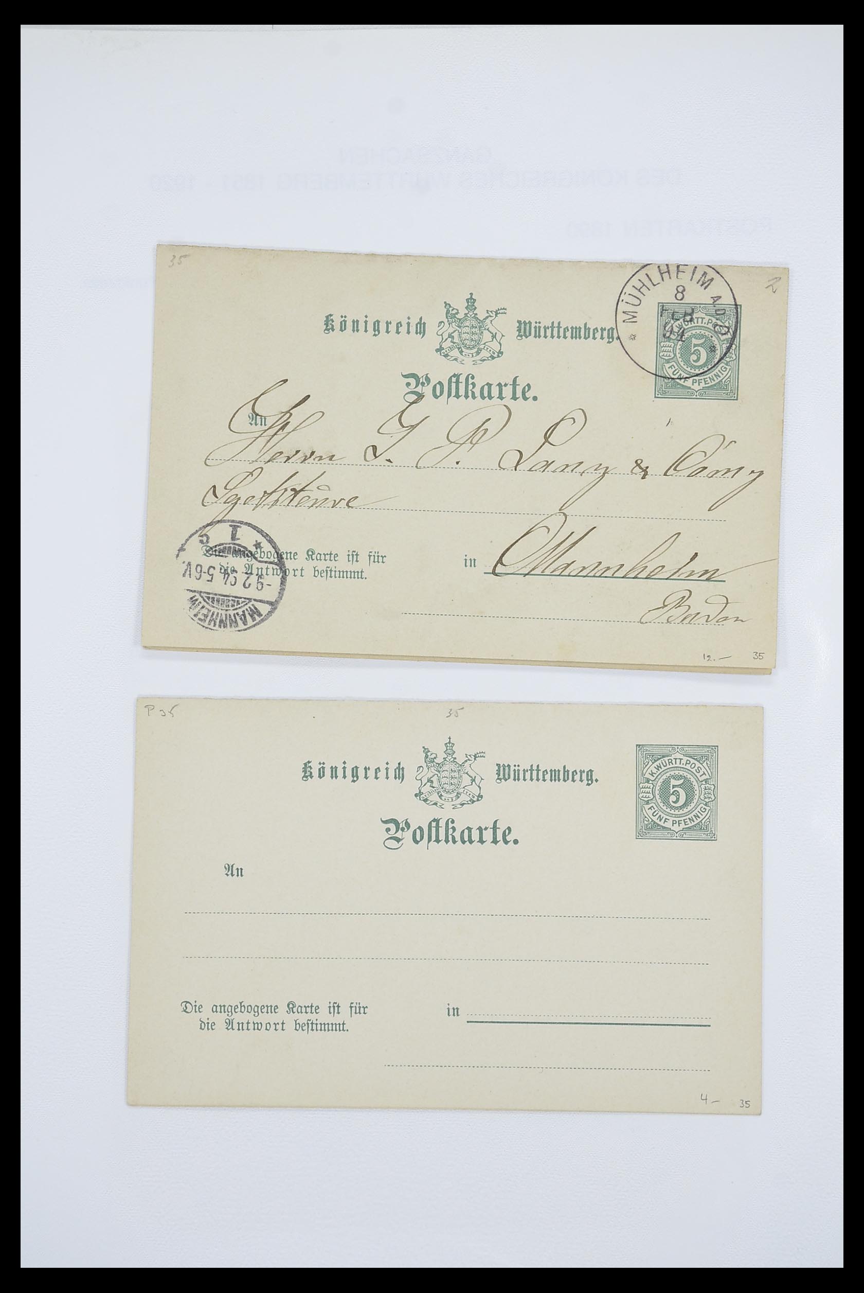 33487 141 - Stamp collection 33487 Old German States covers 1858-1920.