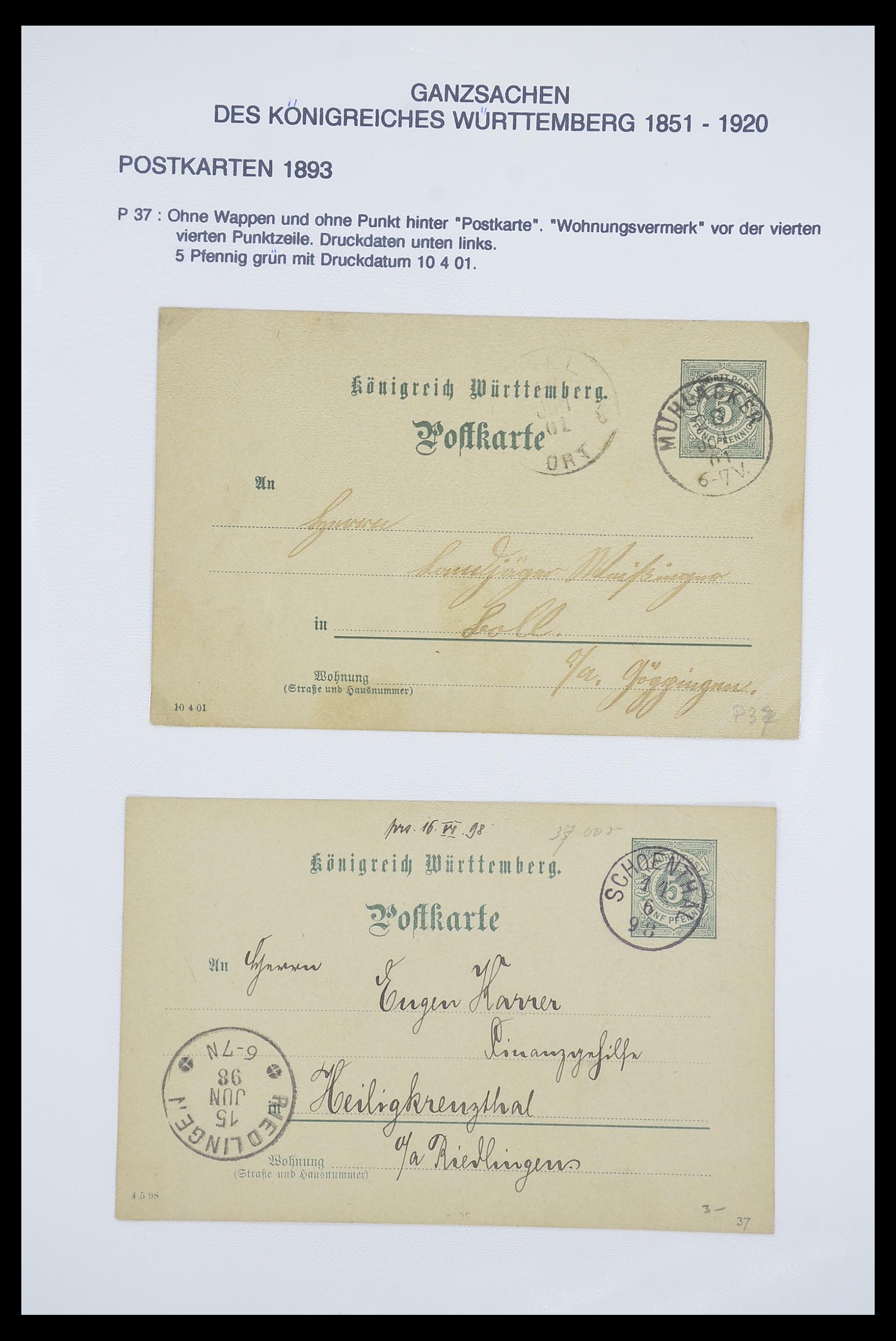 33487 142 - Stamp collection 33487 Old German States covers 1858-1920.