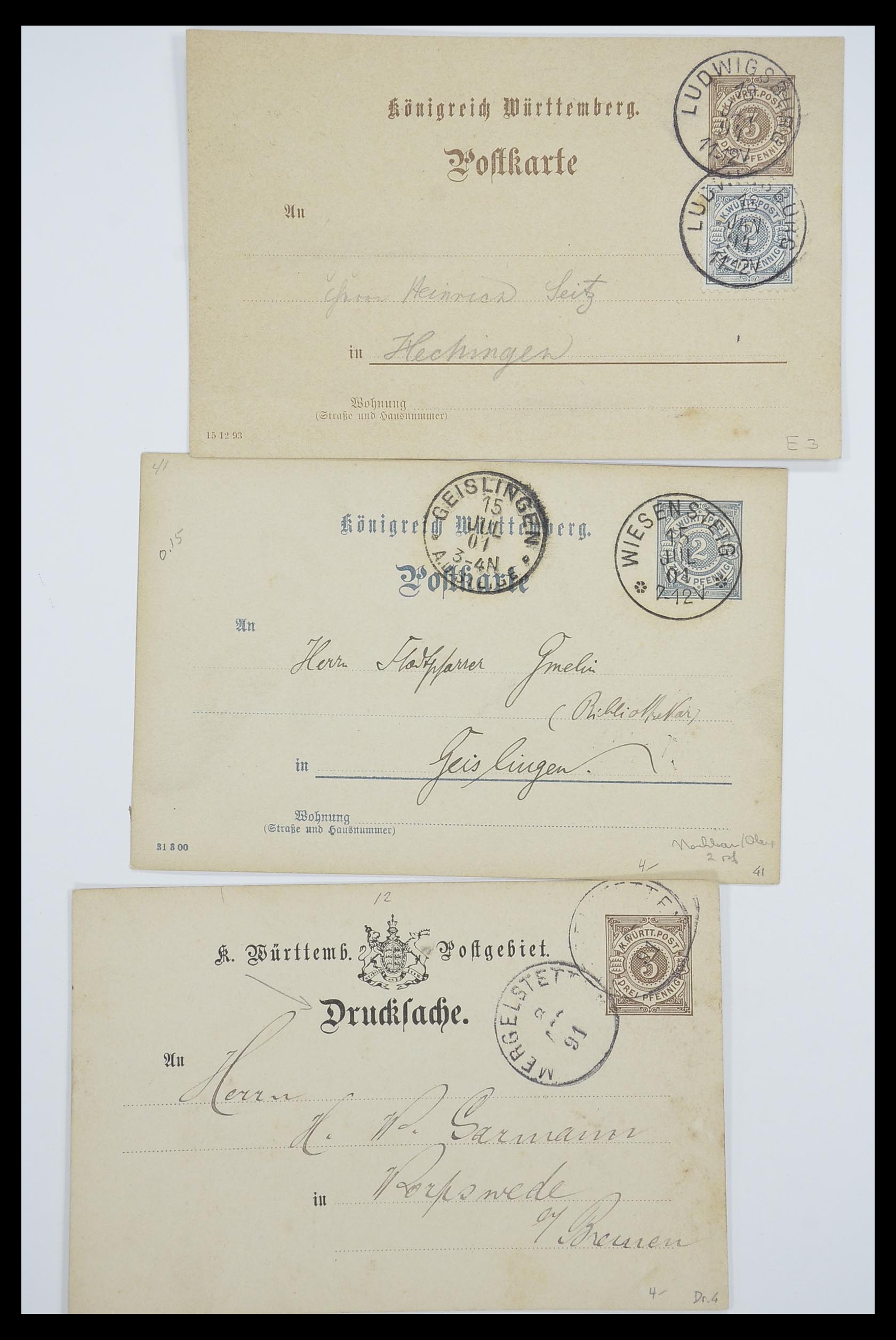 33487 143 - Stamp collection 33487 Old German States covers 1858-1920.