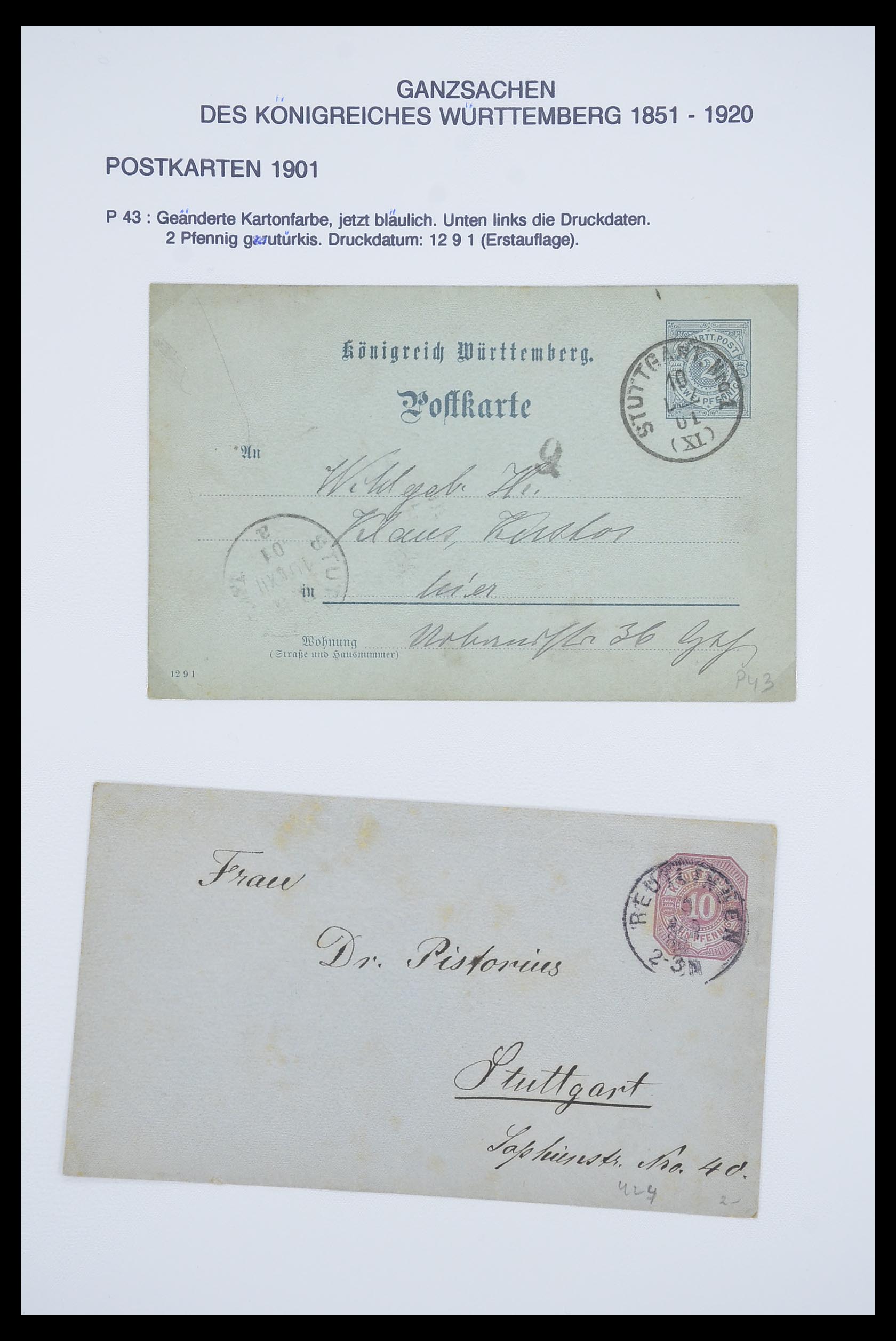 33487 147 - Stamp collection 33487 Old German States covers 1858-1920.