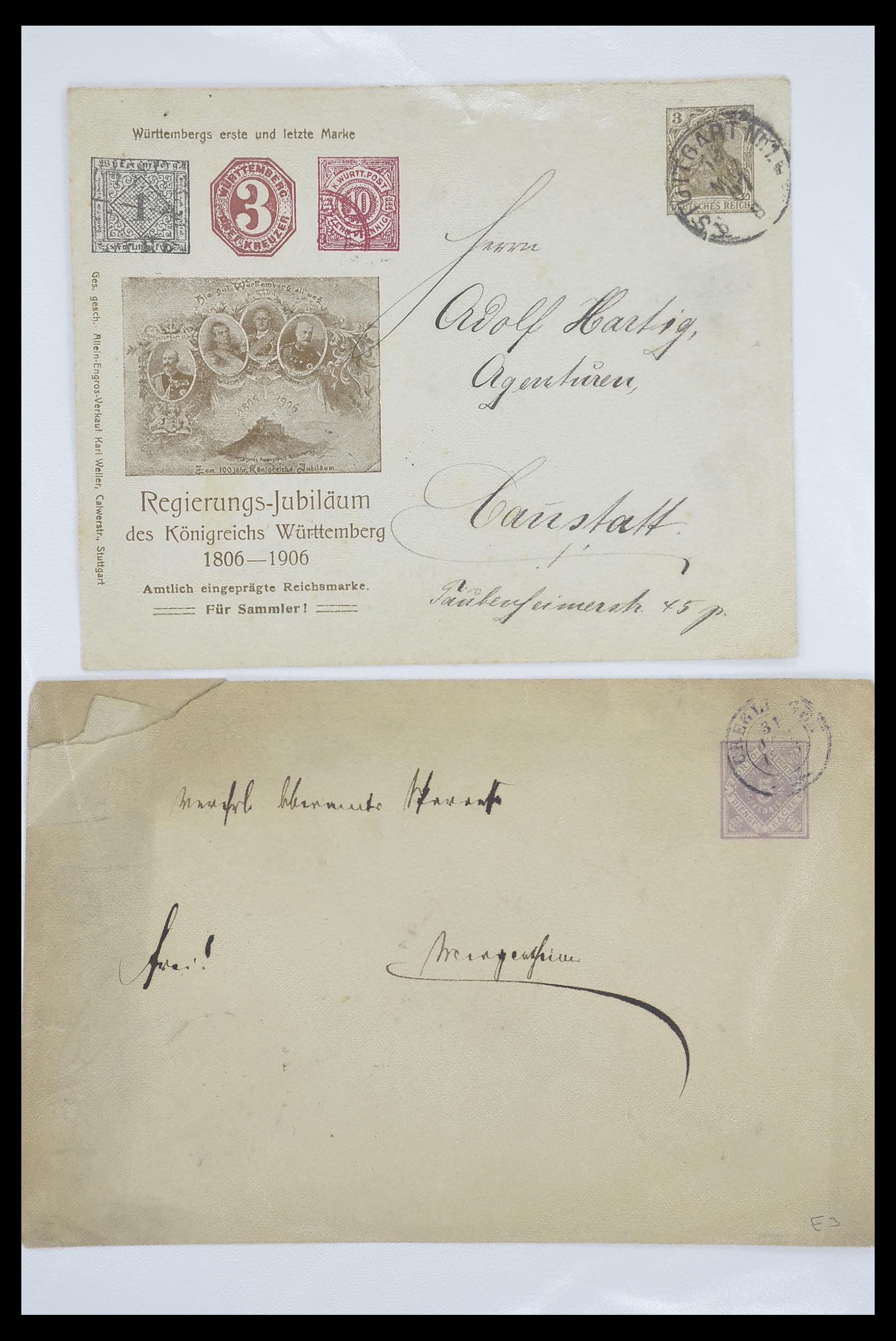33487 148 - Stamp collection 33487 Old German States covers 1858-1920.