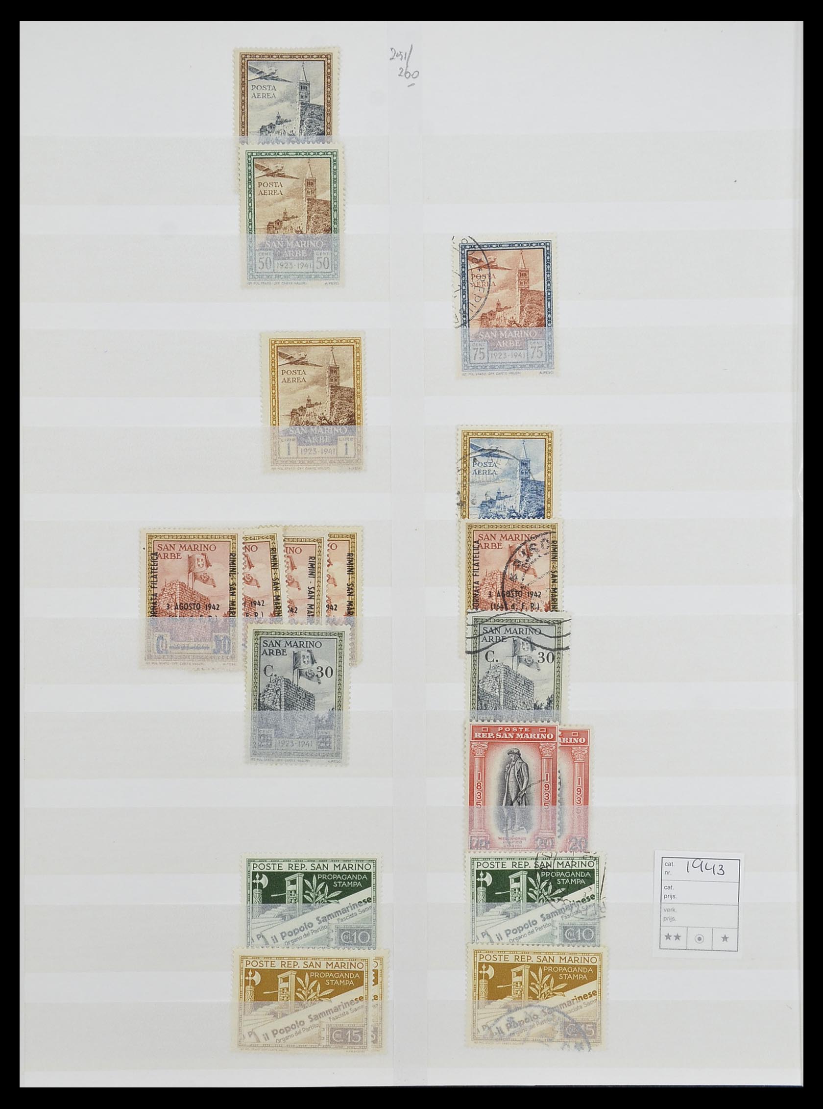 33492 026 - Stamp collection 33492 San Marino 1877-1959.