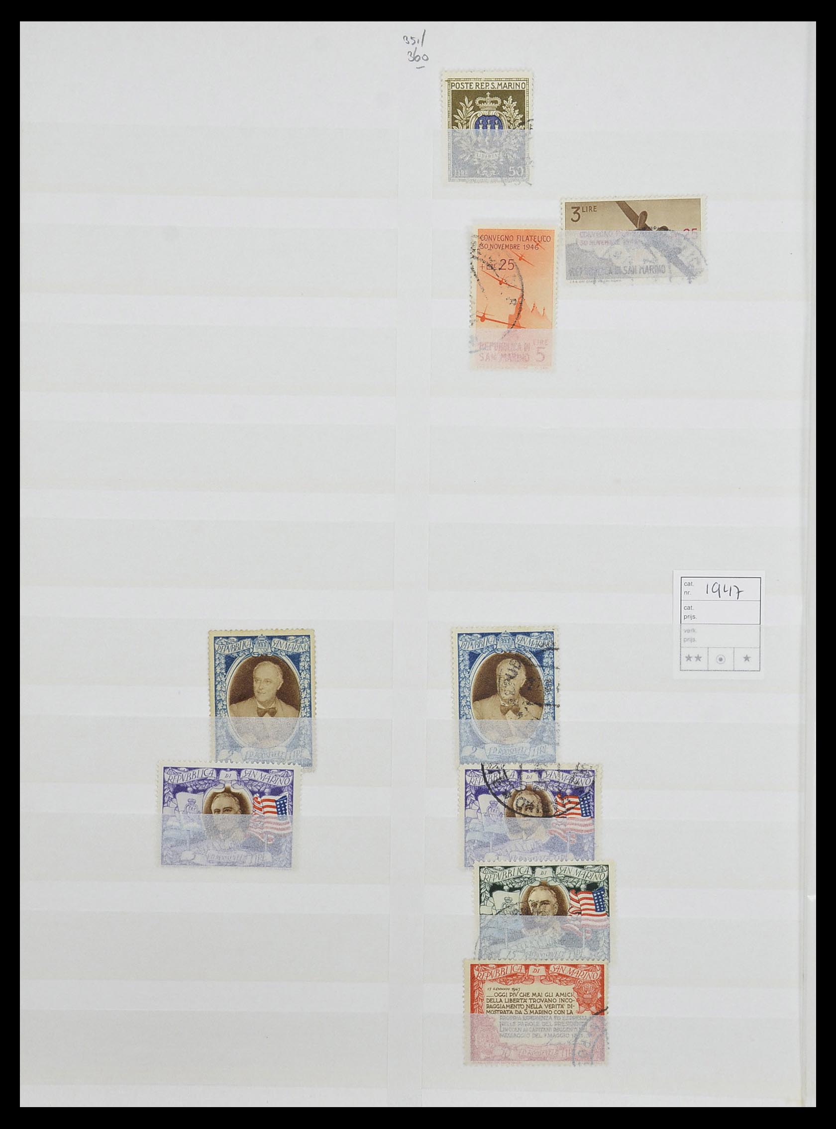 33492 036 - Postzegelverzameling 33492 San Marino 1877-1959.