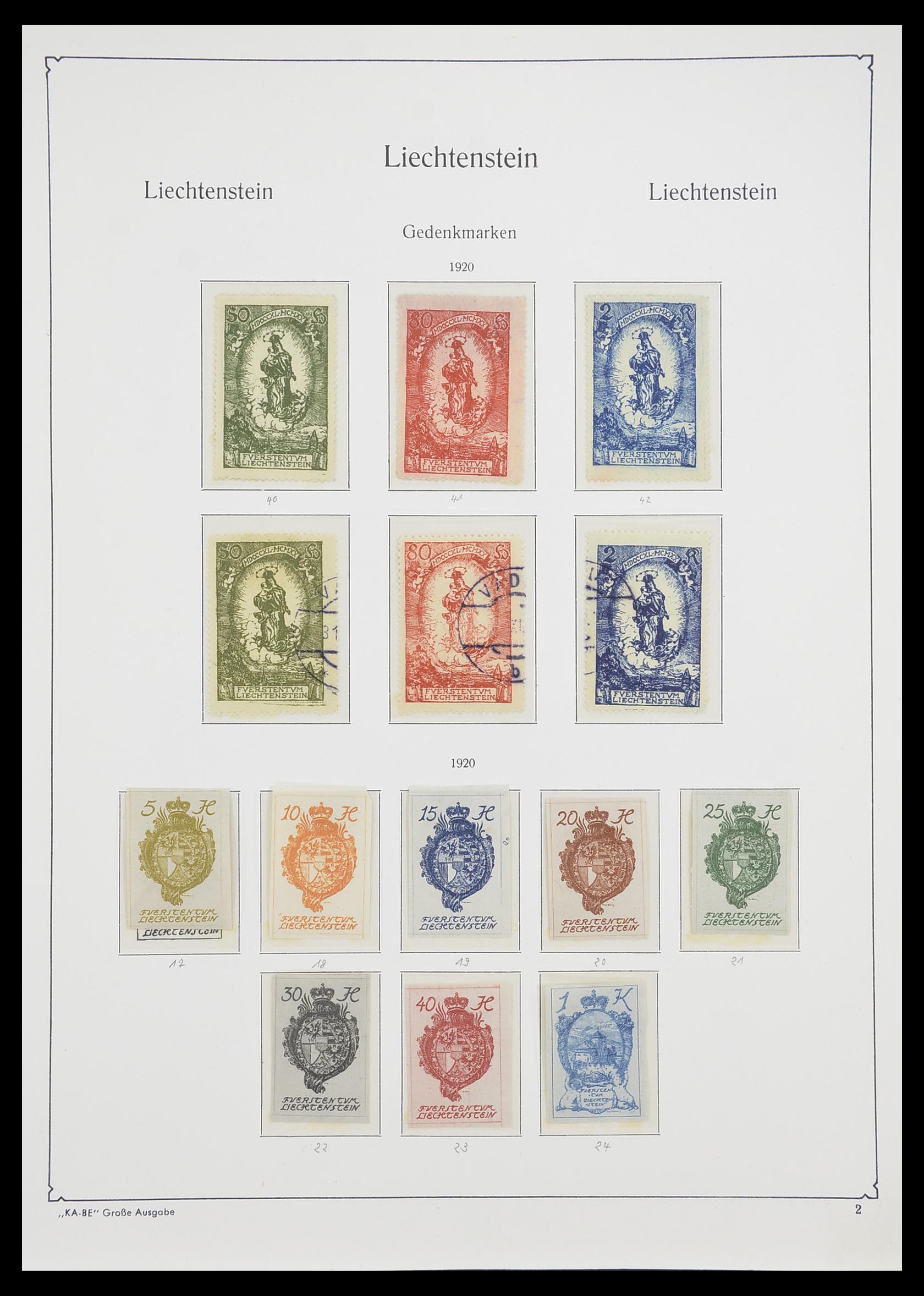 33493 004 - Stamp collection 33493 Liechtenstein 1912-2008.