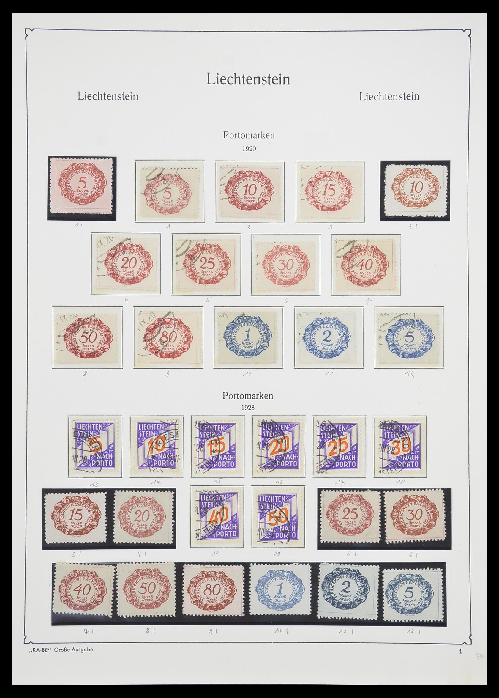 33493 007 - Stamp collection 33493 Liechtenstein 1912-2008.