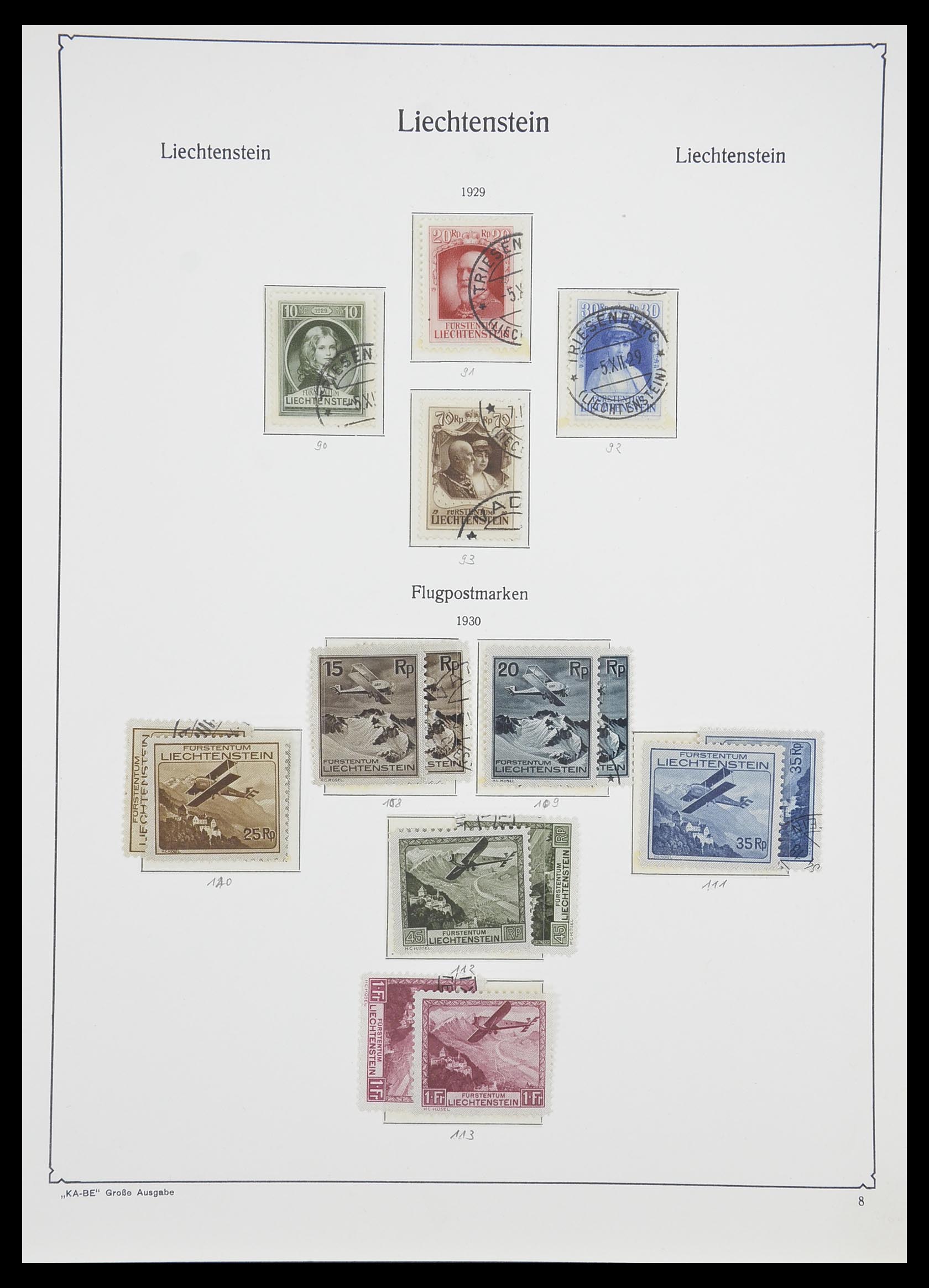 33493 011 - Stamp collection 33493 Liechtenstein 1912-2008.