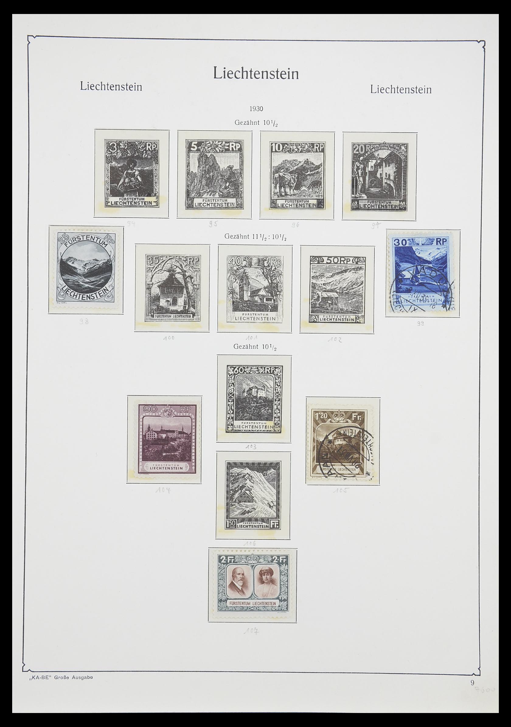 33493 012 - Stamp collection 33493 Liechtenstein 1912-2008.