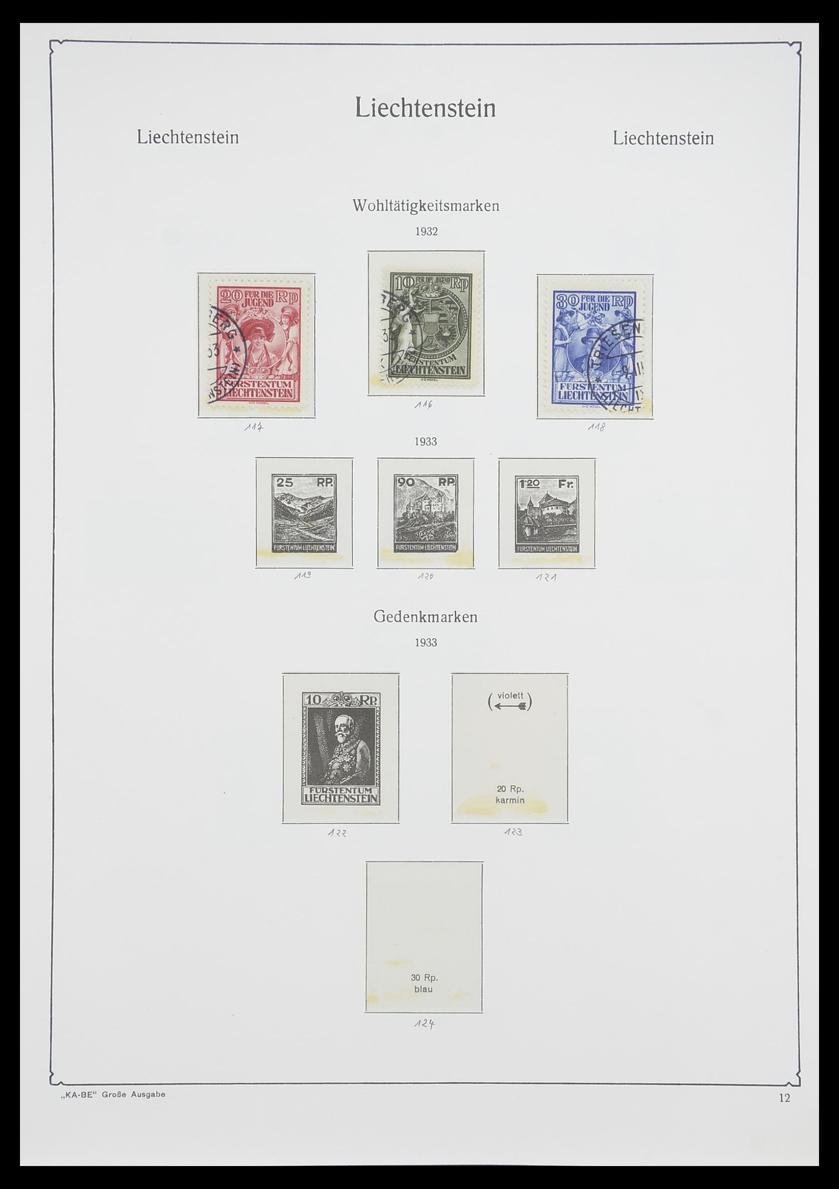 33493 014 - Stamp collection 33493 Liechtenstein 1912-2008.