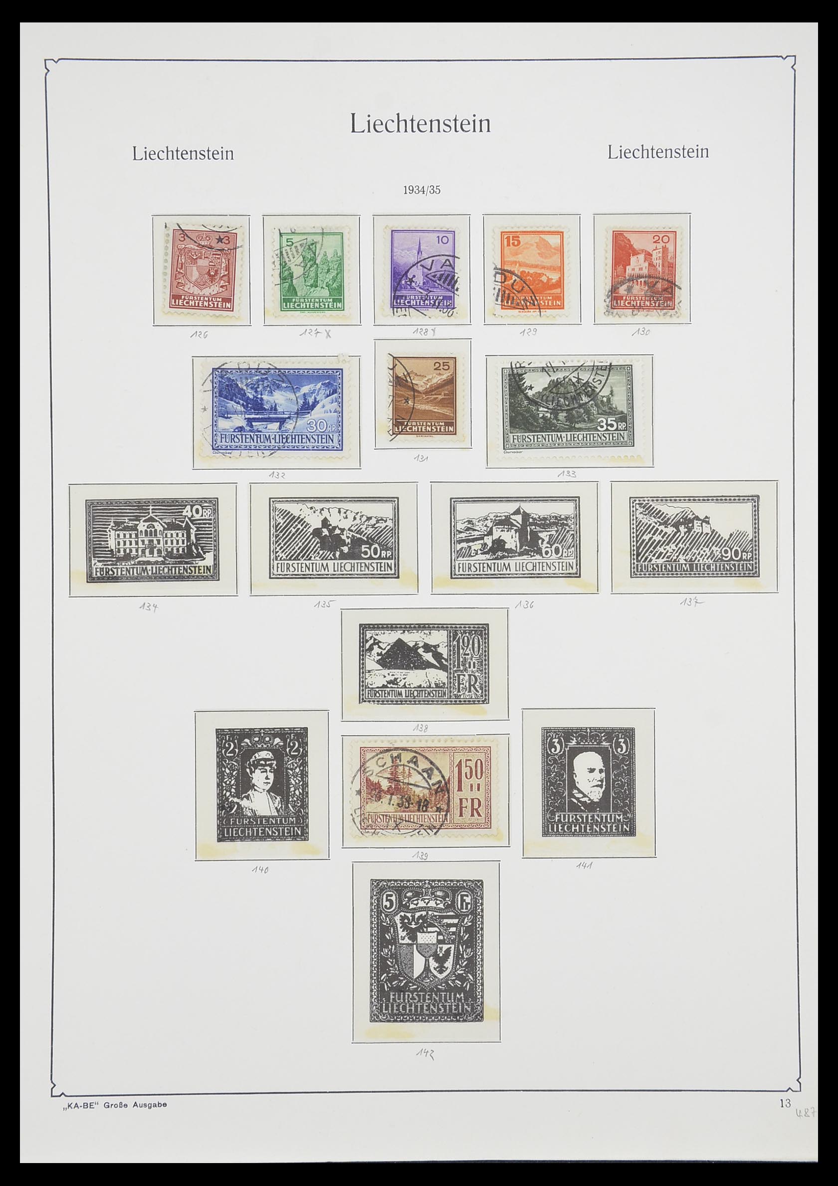 33493 015 - Stamp collection 33493 Liechtenstein 1912-2008.