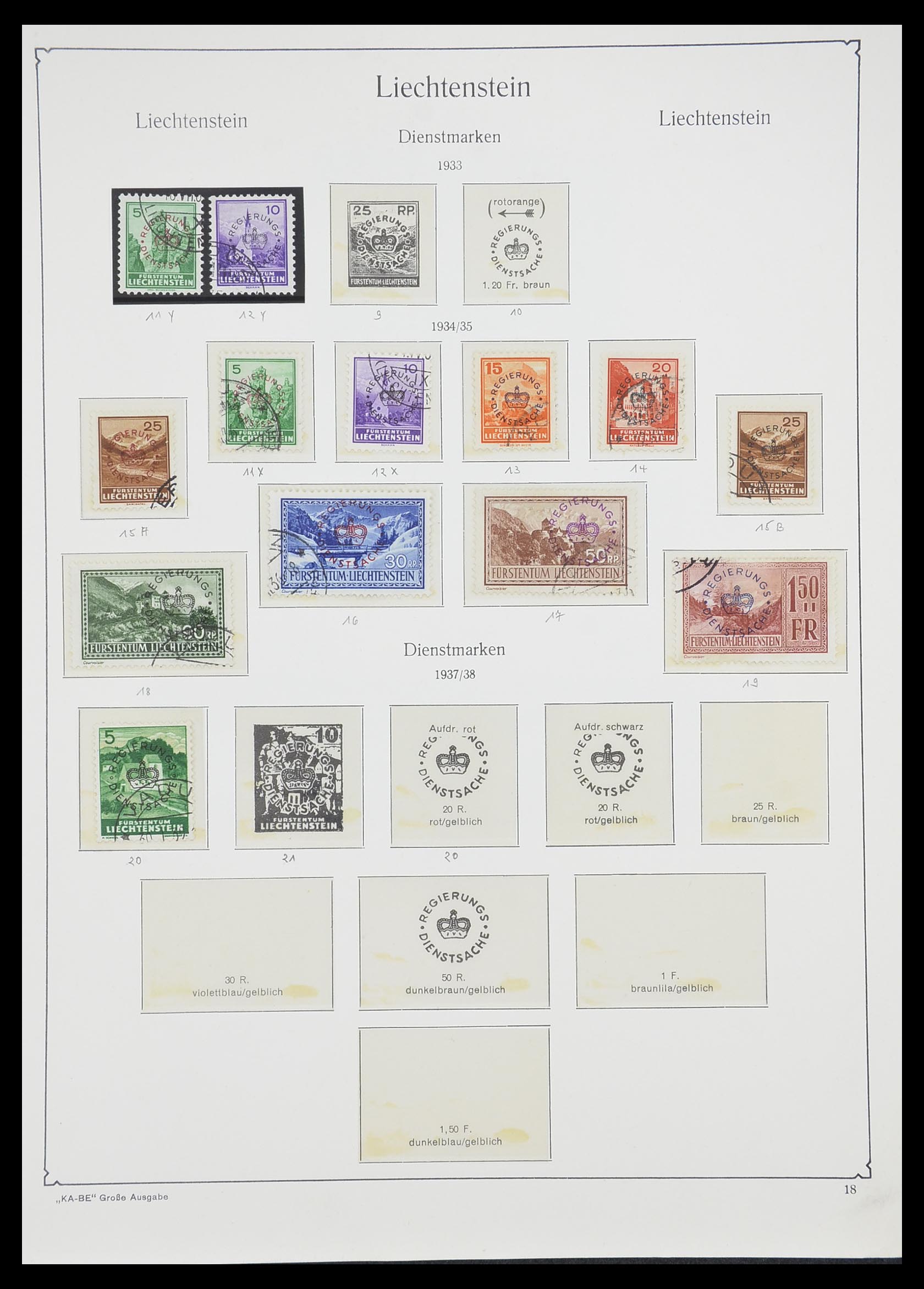33493 019 - Stamp collection 33493 Liechtenstein 1912-2008.