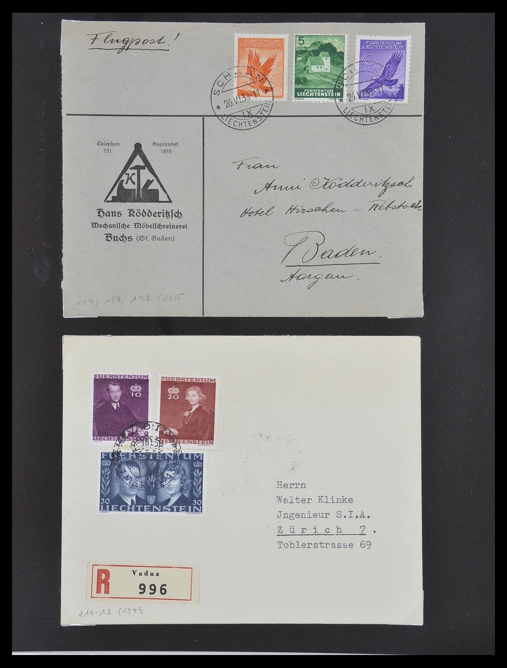 33493 029 - Stamp collection 33493 Liechtenstein 1912-2008.