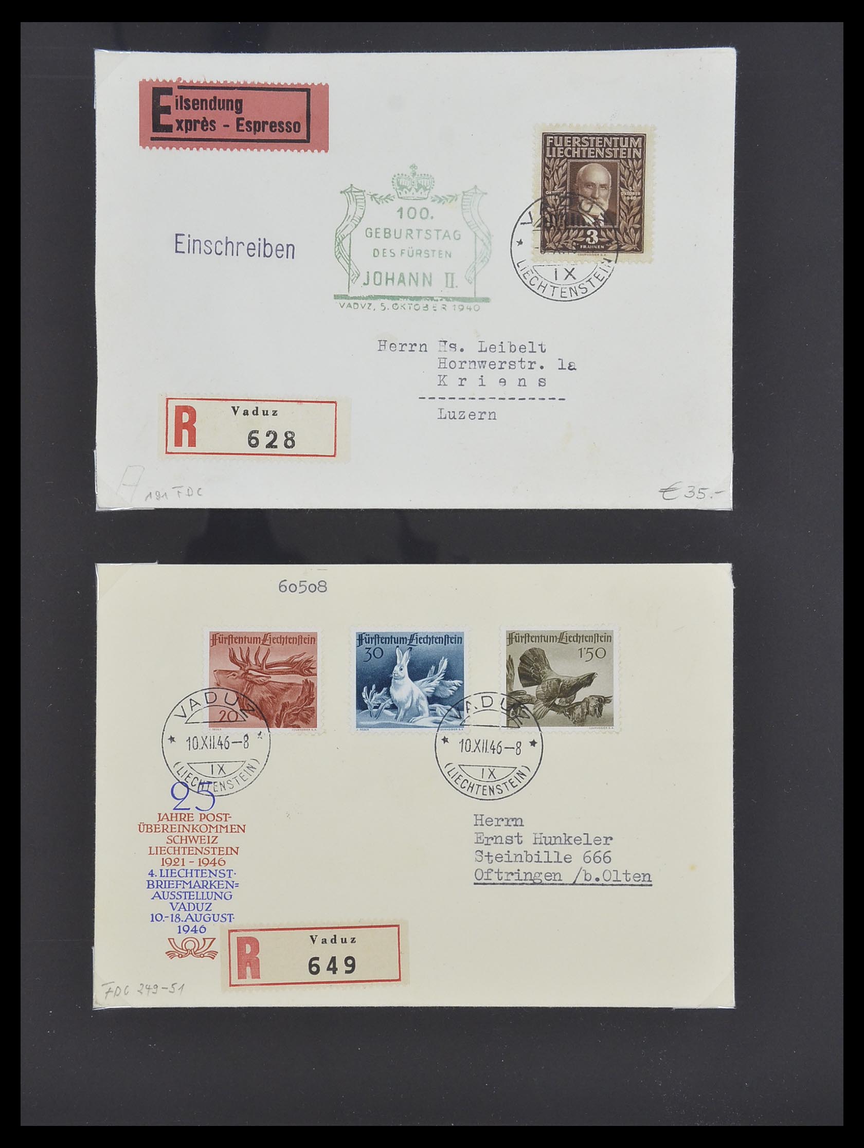 33493 031 - Stamp collection 33493 Liechtenstein 1912-2008.