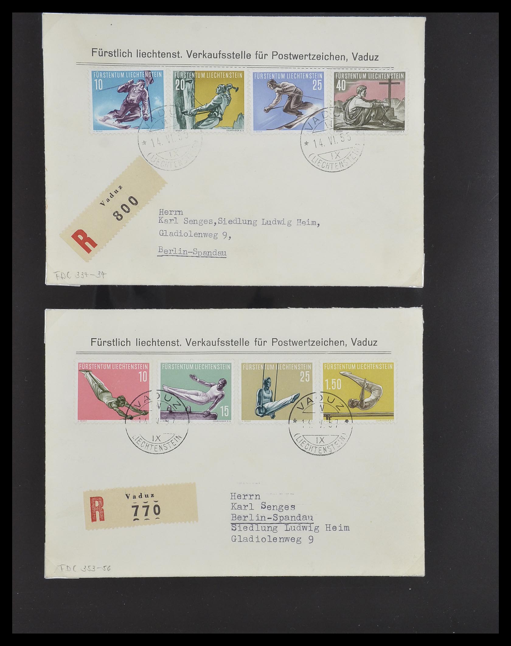 33493 034 - Stamp collection 33493 Liechtenstein 1912-2008.