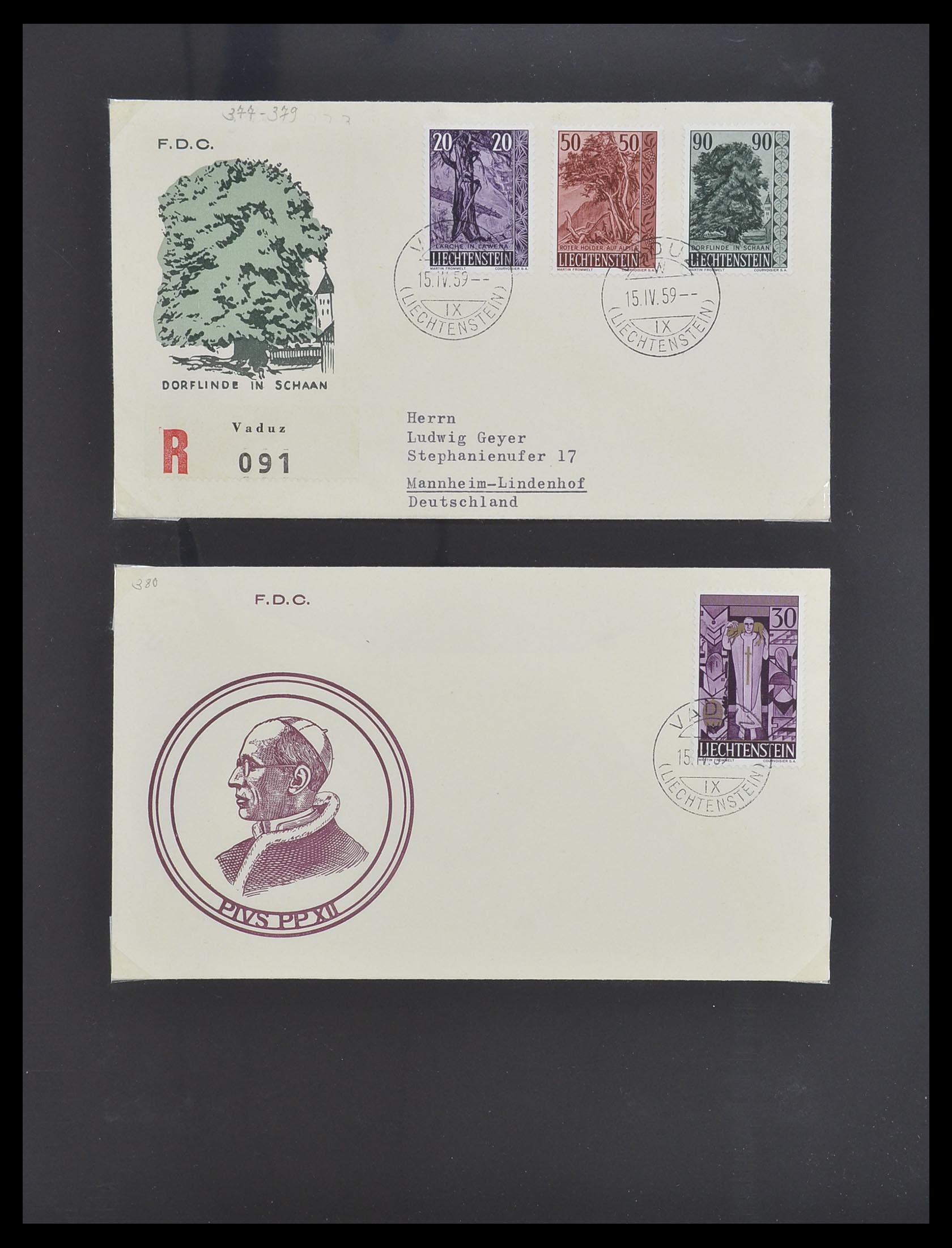33493 037 - Stamp collection 33493 Liechtenstein 1912-2008.