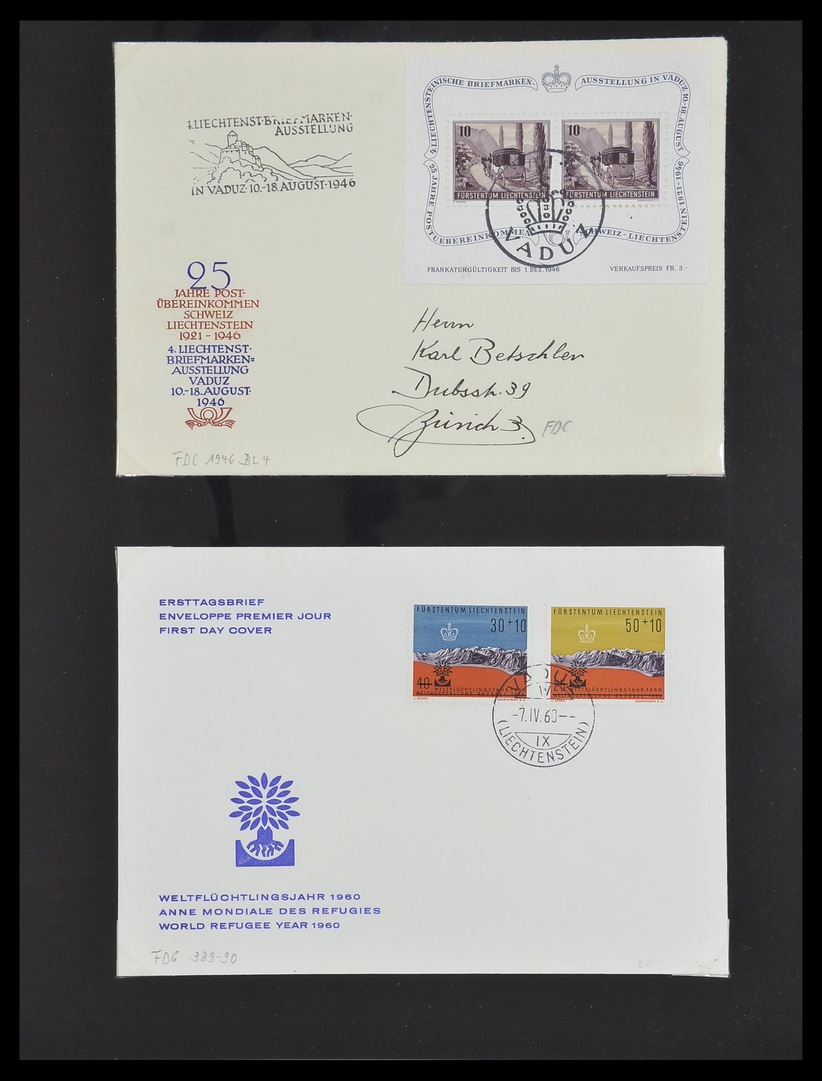 33493 043 - Stamp collection 33493 Liechtenstein 1912-2008.