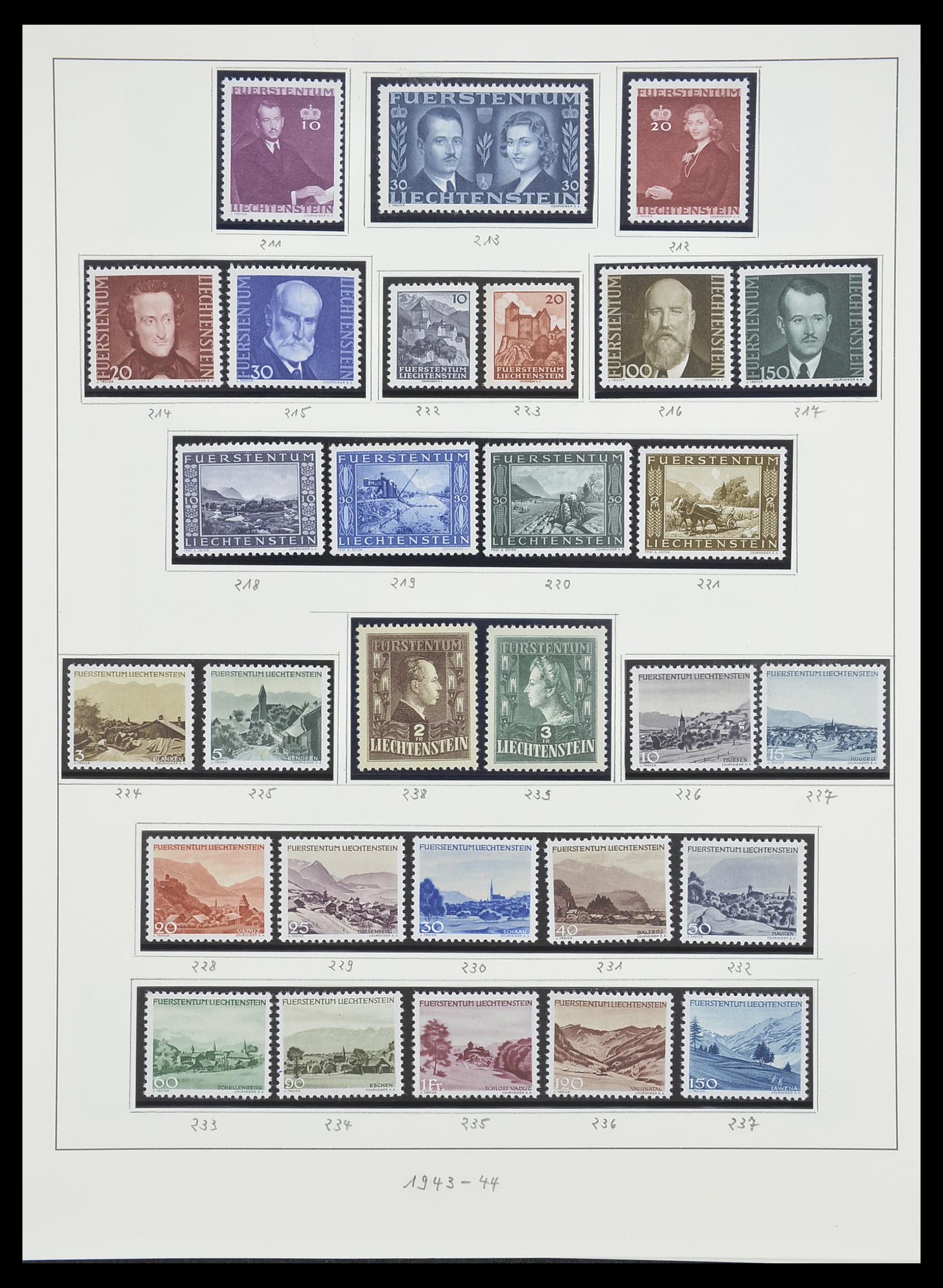 33493 049 - Stamp collection 33493 Liechtenstein 1912-2008.