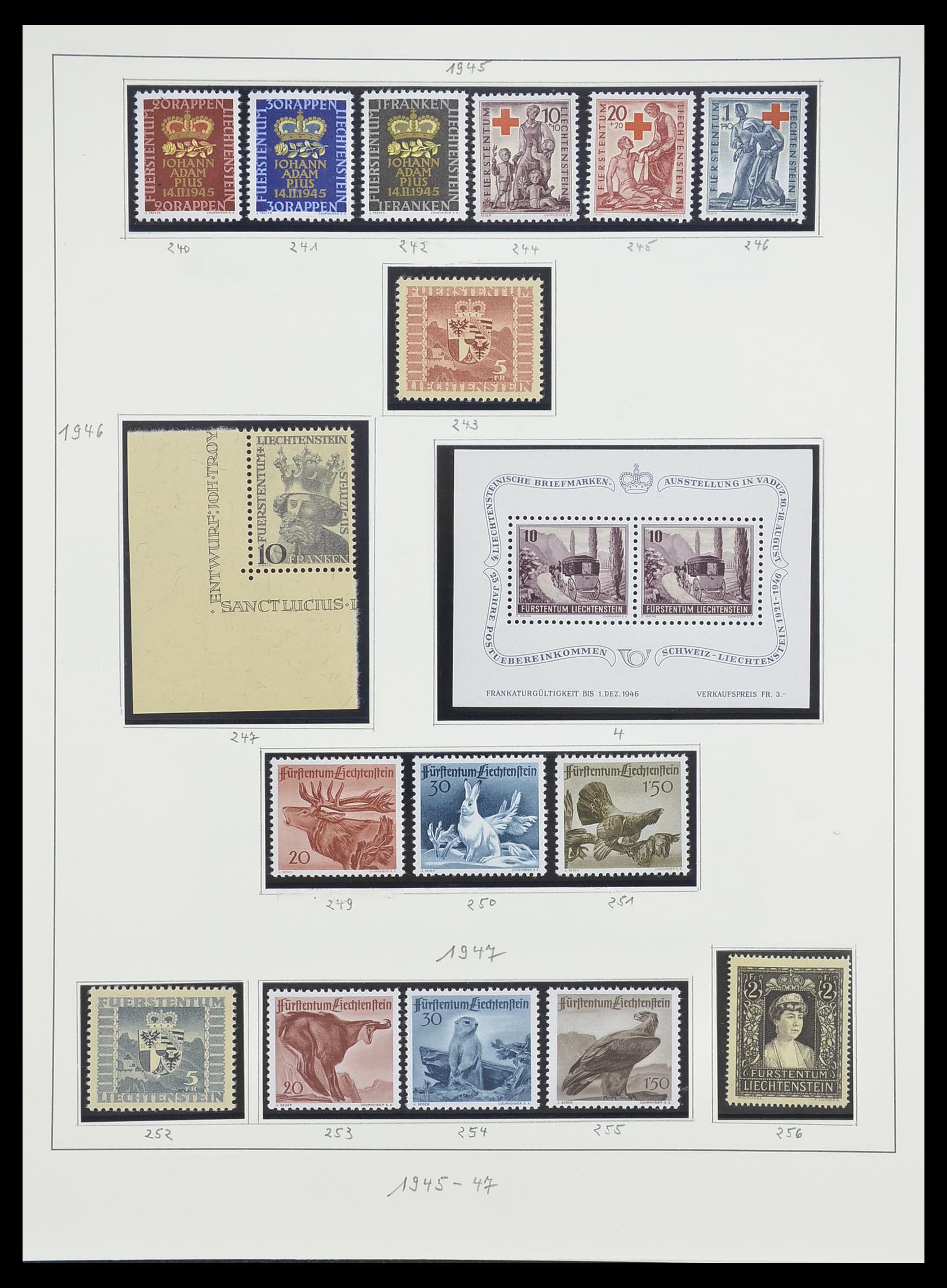 33493 050 - Postzegelverzameling 33493 Liechtenstein 1912-2008.