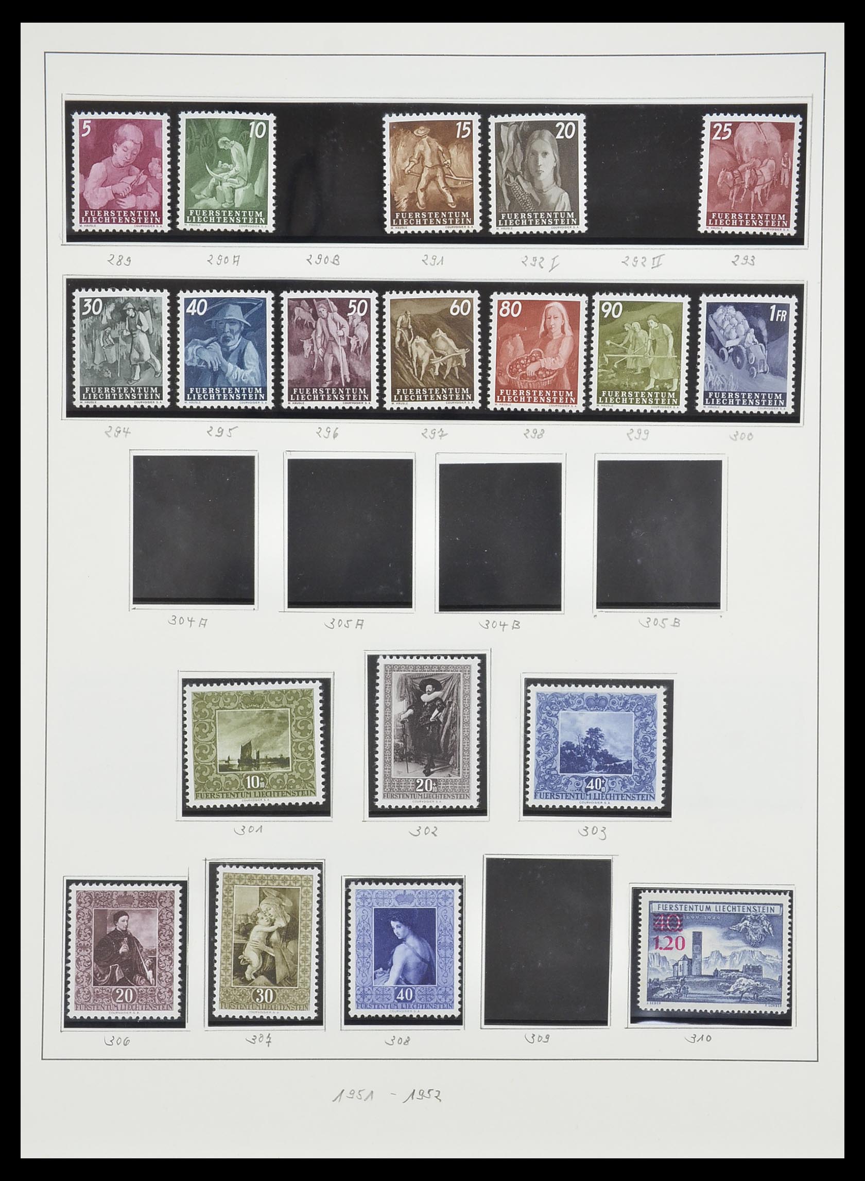 33493 053 - Stamp collection 33493 Liechtenstein 1912-2008.
