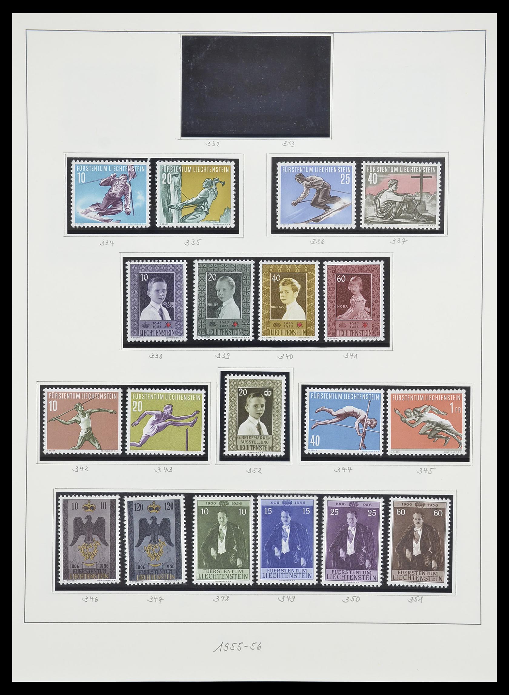 33493 055 - Postzegelverzameling 33493 Liechtenstein 1912-2008.