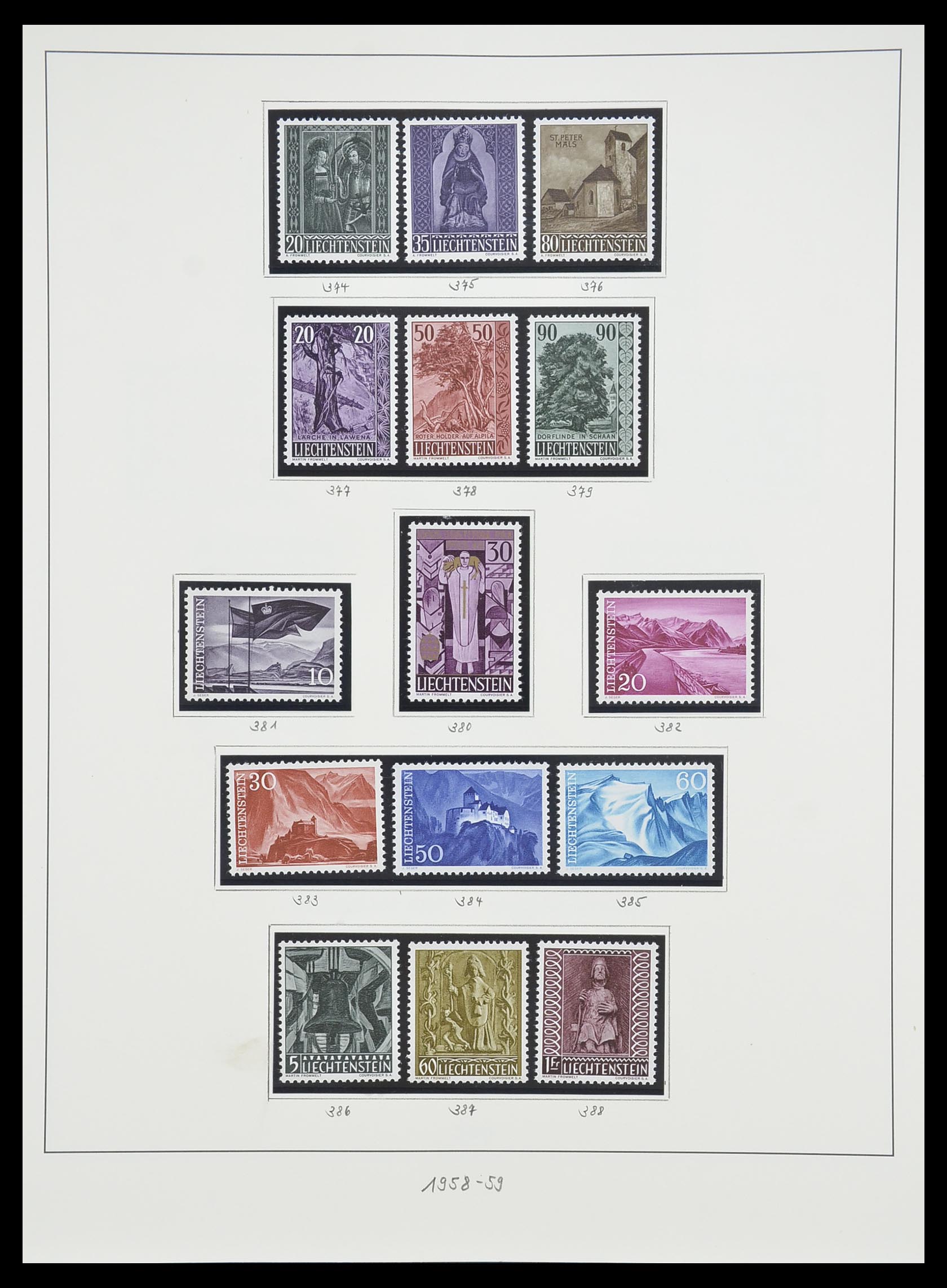 33493 057 - Postzegelverzameling 33493 Liechtenstein 1912-2008.