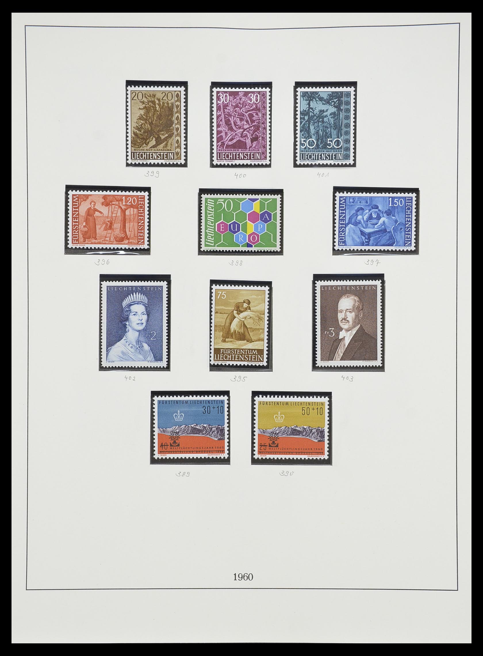33493 058 - Postzegelverzameling 33493 Liechtenstein 1912-2008.