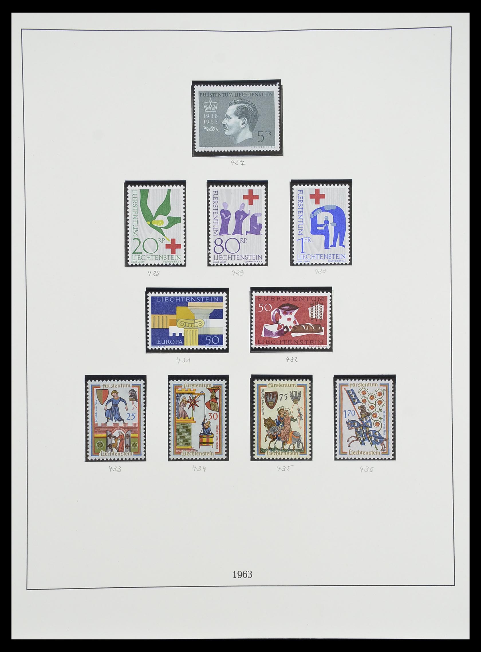 33493 062 - Postzegelverzameling 33493 Liechtenstein 1912-2008.