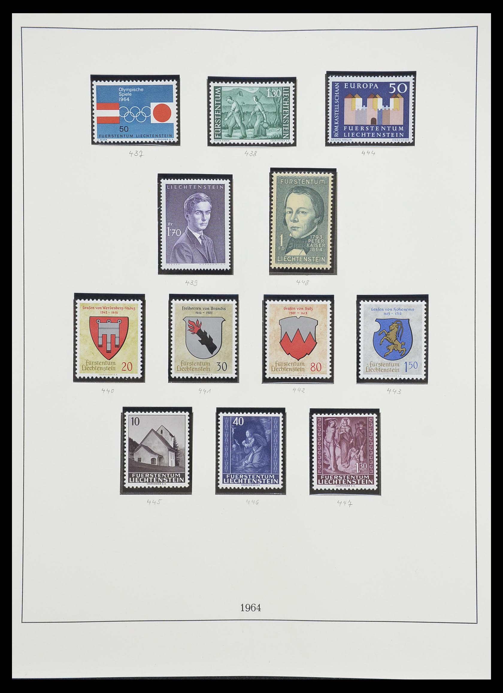 33493 063 - Stamp collection 33493 Liechtenstein 1912-2008.