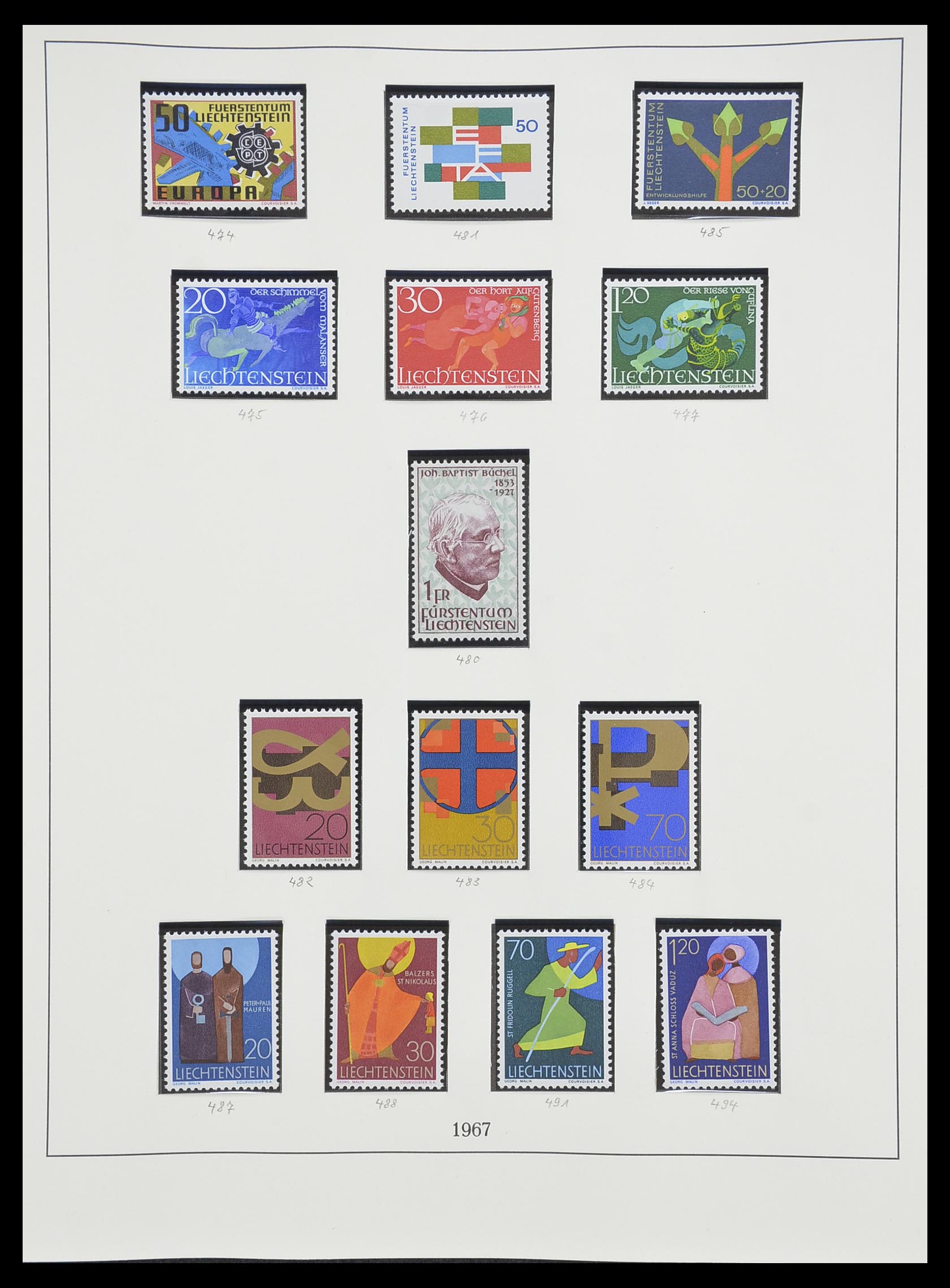 33493 068 - Stamp collection 33493 Liechtenstein 1912-2008.