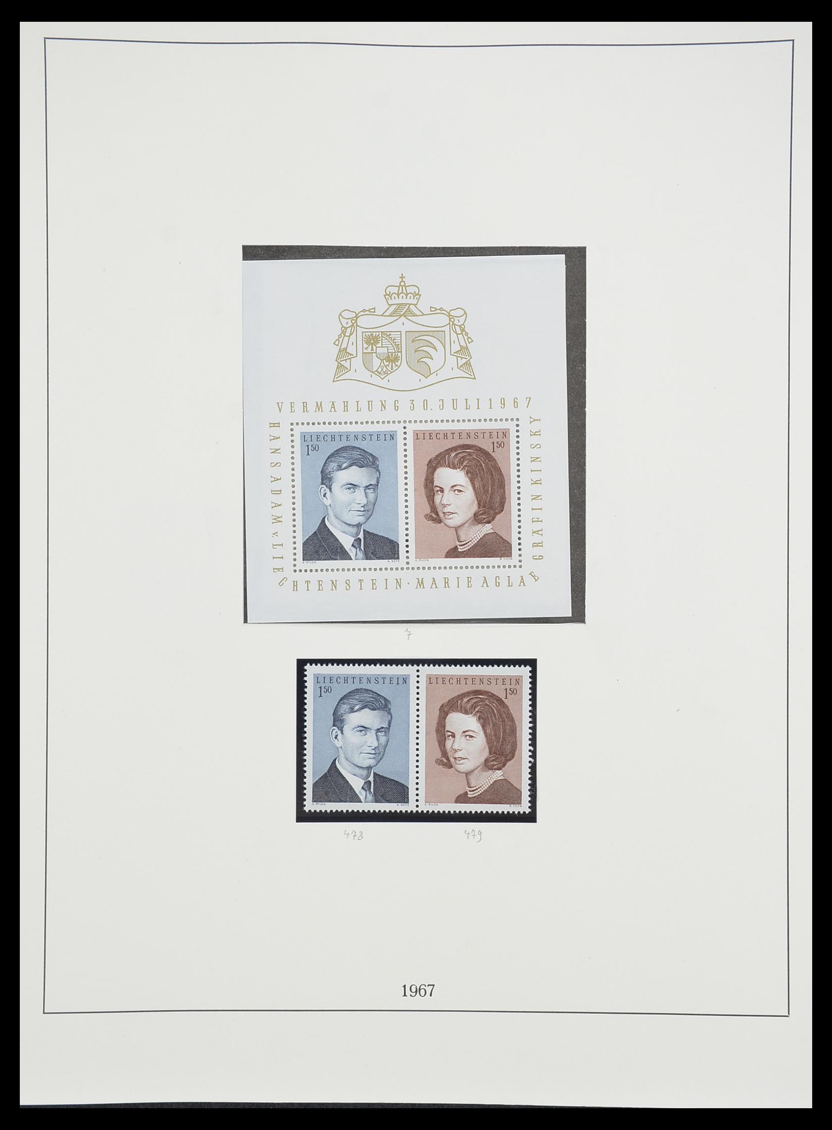 33493 069 - Stamp collection 33493 Liechtenstein 1912-2008.