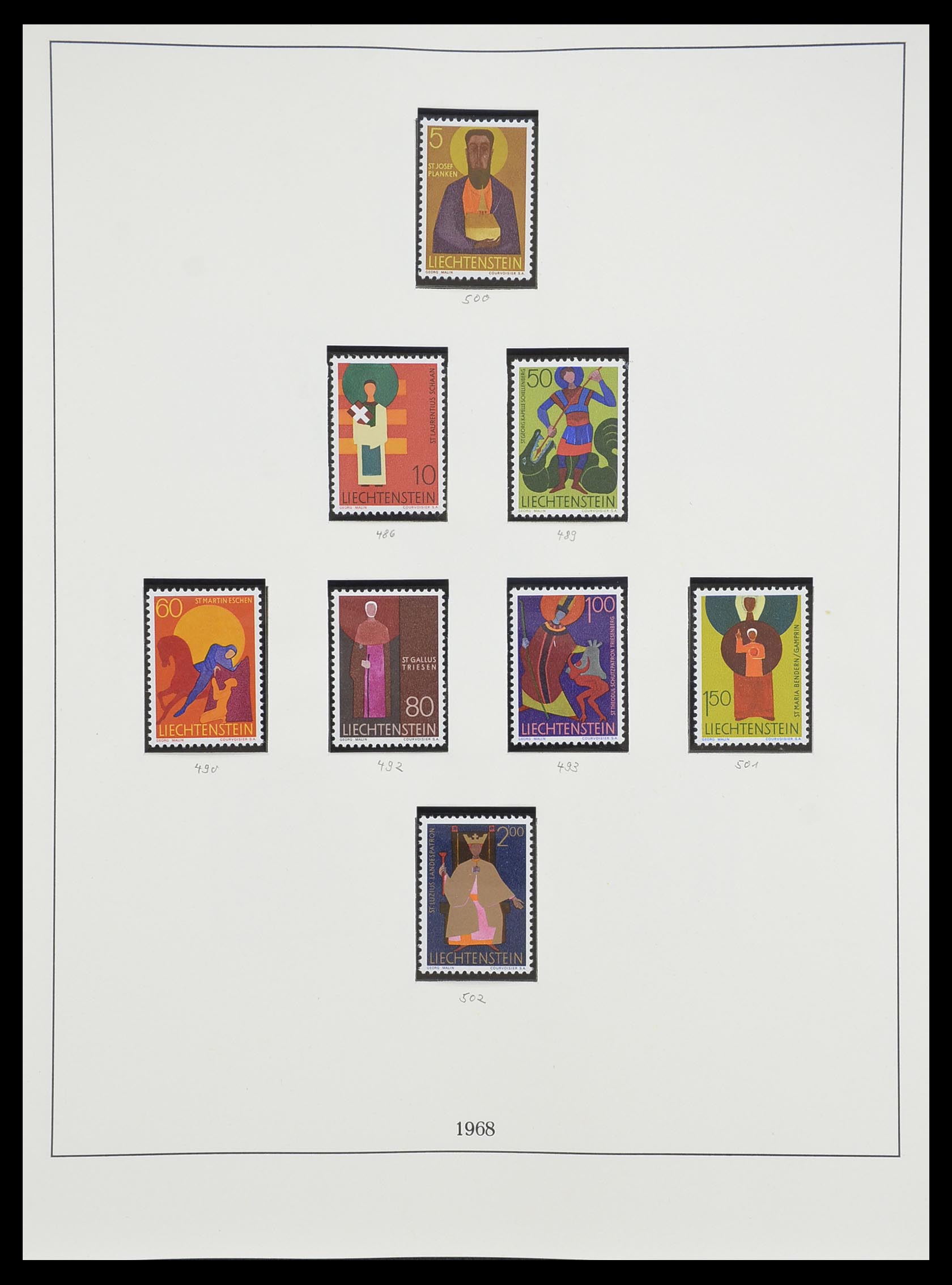 33493 070 - Postzegelverzameling 33493 Liechtenstein 1912-2008.