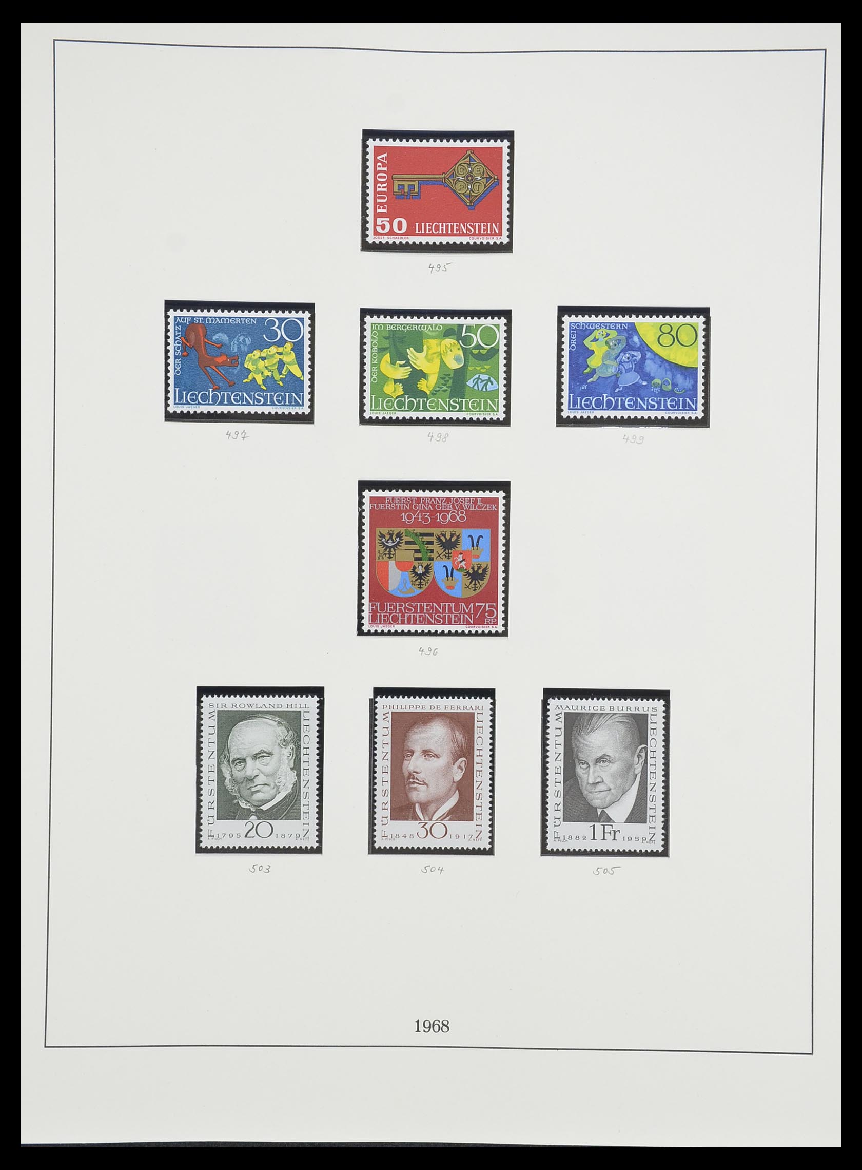 33493 071 - Stamp collection 33493 Liechtenstein 1912-2008.
