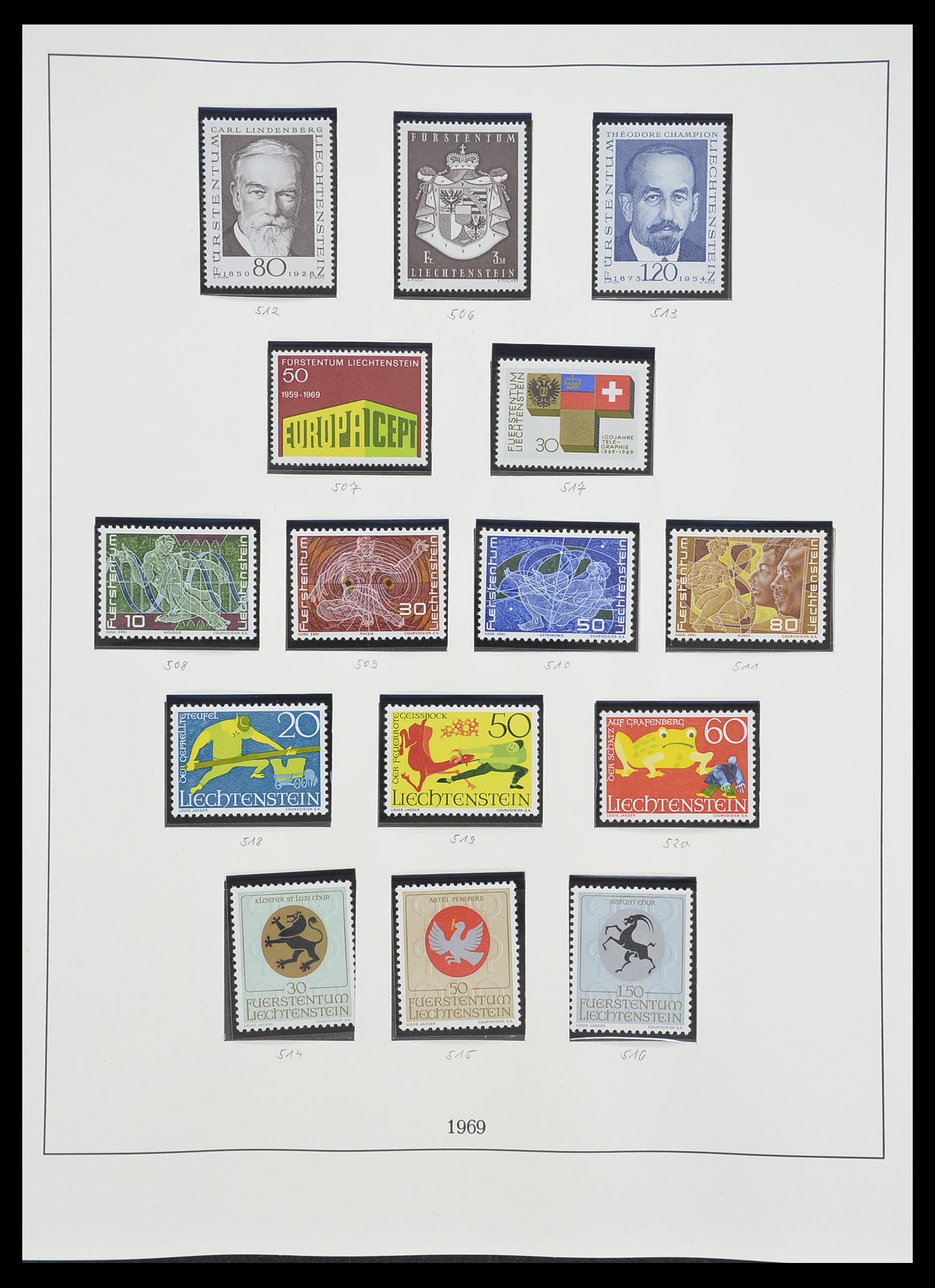 33493 072 - Stamp collection 33493 Liechtenstein 1912-2008.