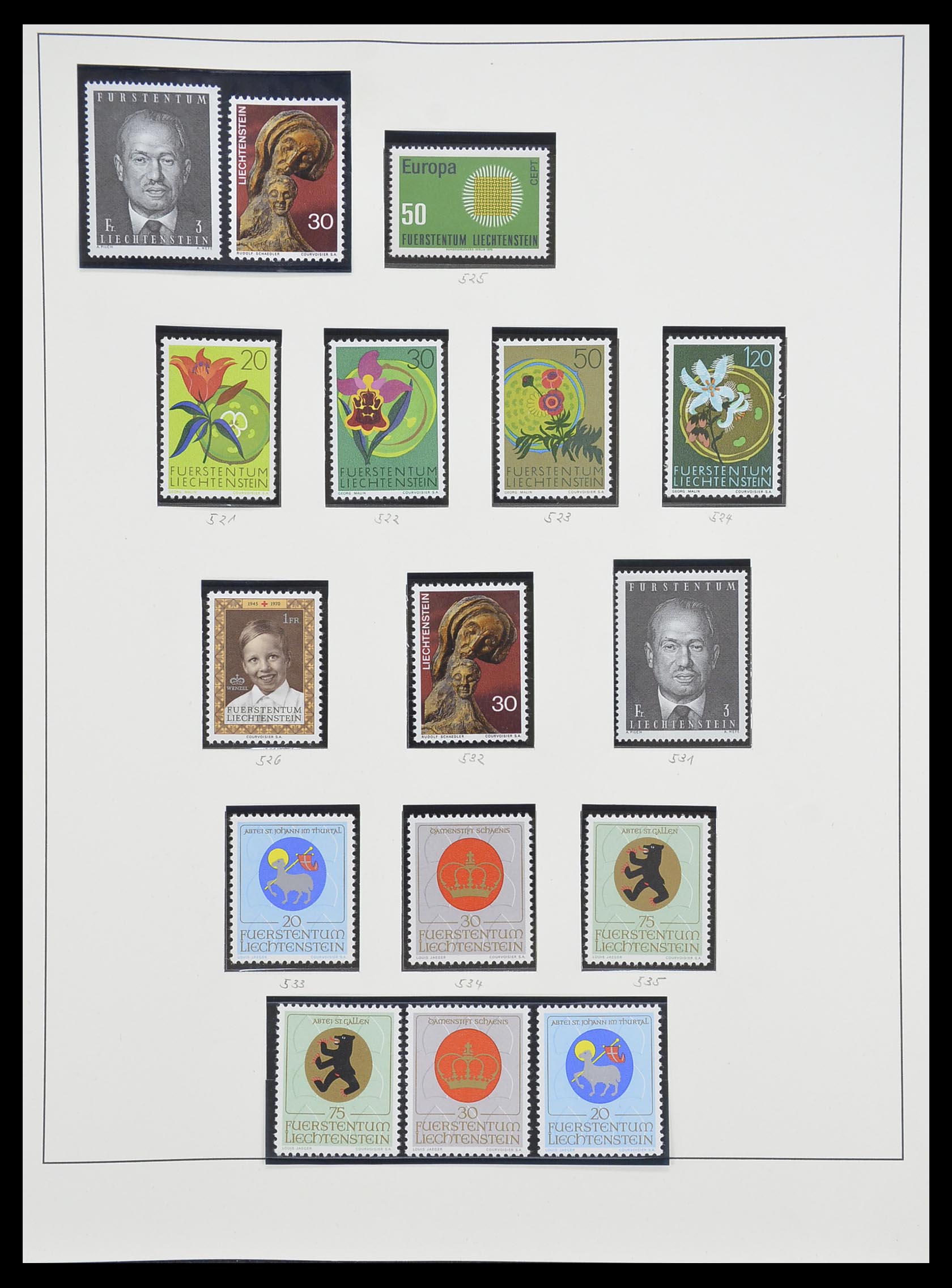 33493 075 - Postzegelverzameling 33493 Liechtenstein 1912-2008.